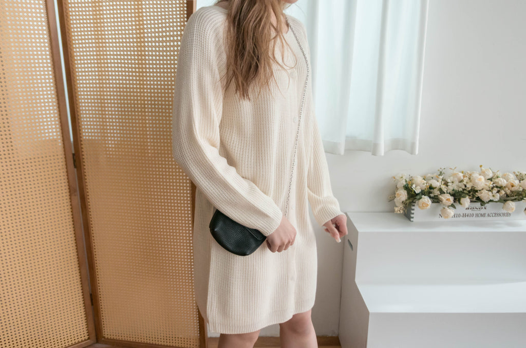 TKnit 入膊線顯瘦慵懶氣質針織連身裙或外套, Dress/ DS9340