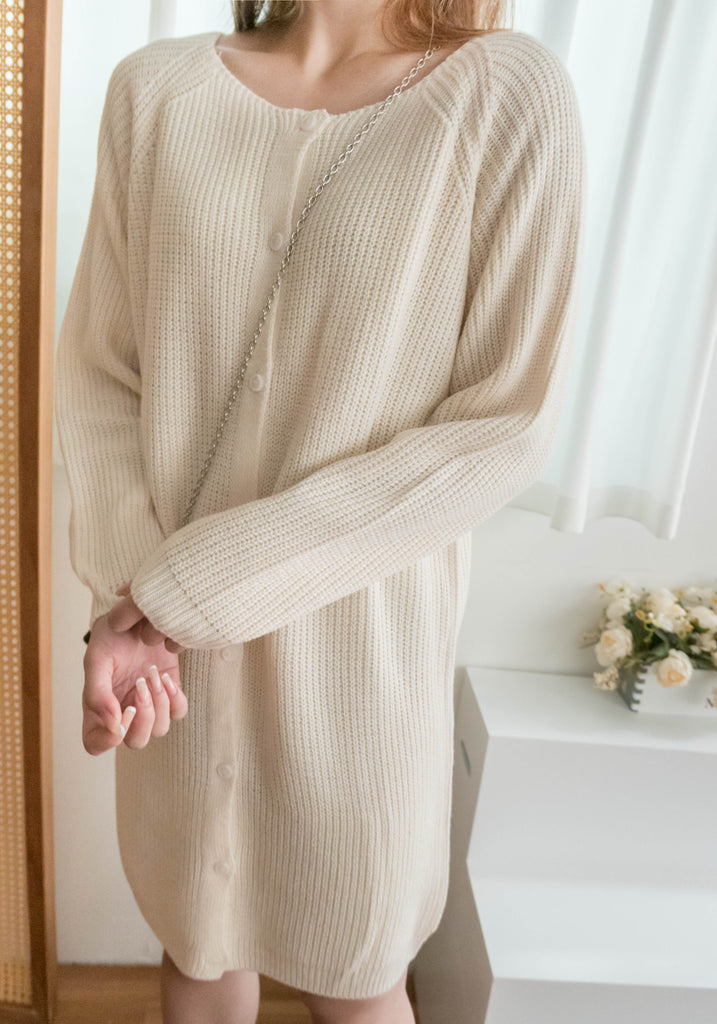 TKnit 入膊線顯瘦慵懶氣質針織連身裙或外套, Dress/ DS9340