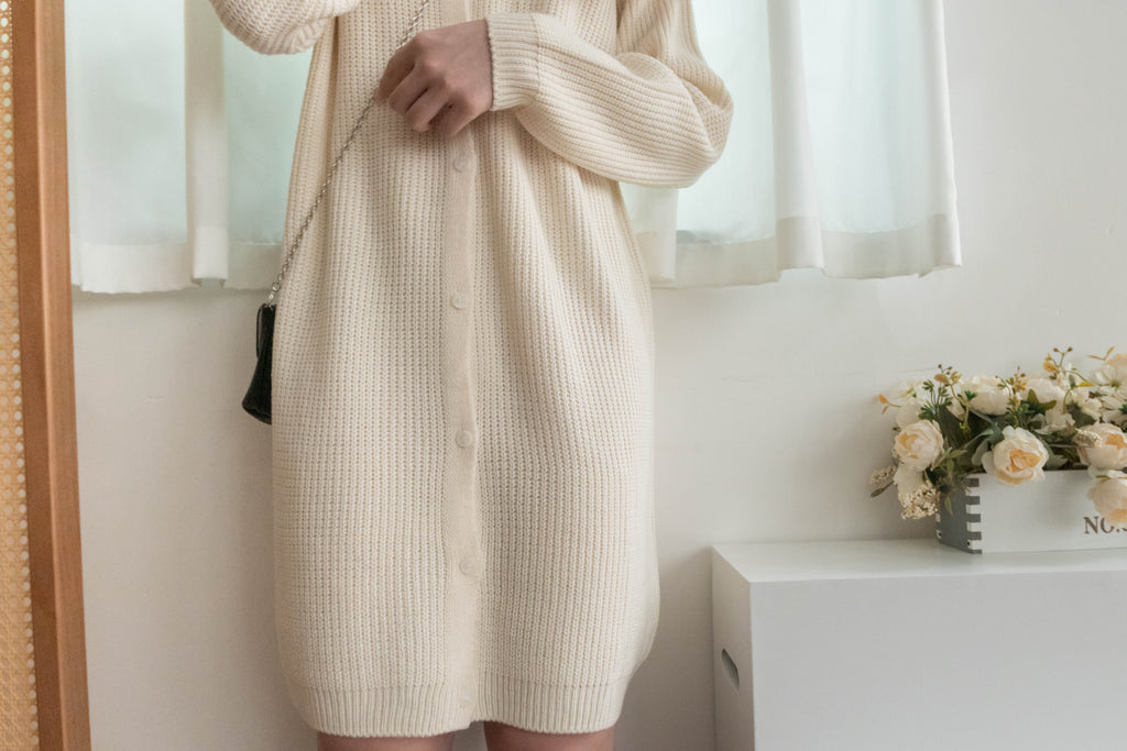 TKnit 入膊線顯瘦慵懶氣質針織連身裙或外套, Dress/ DS9340