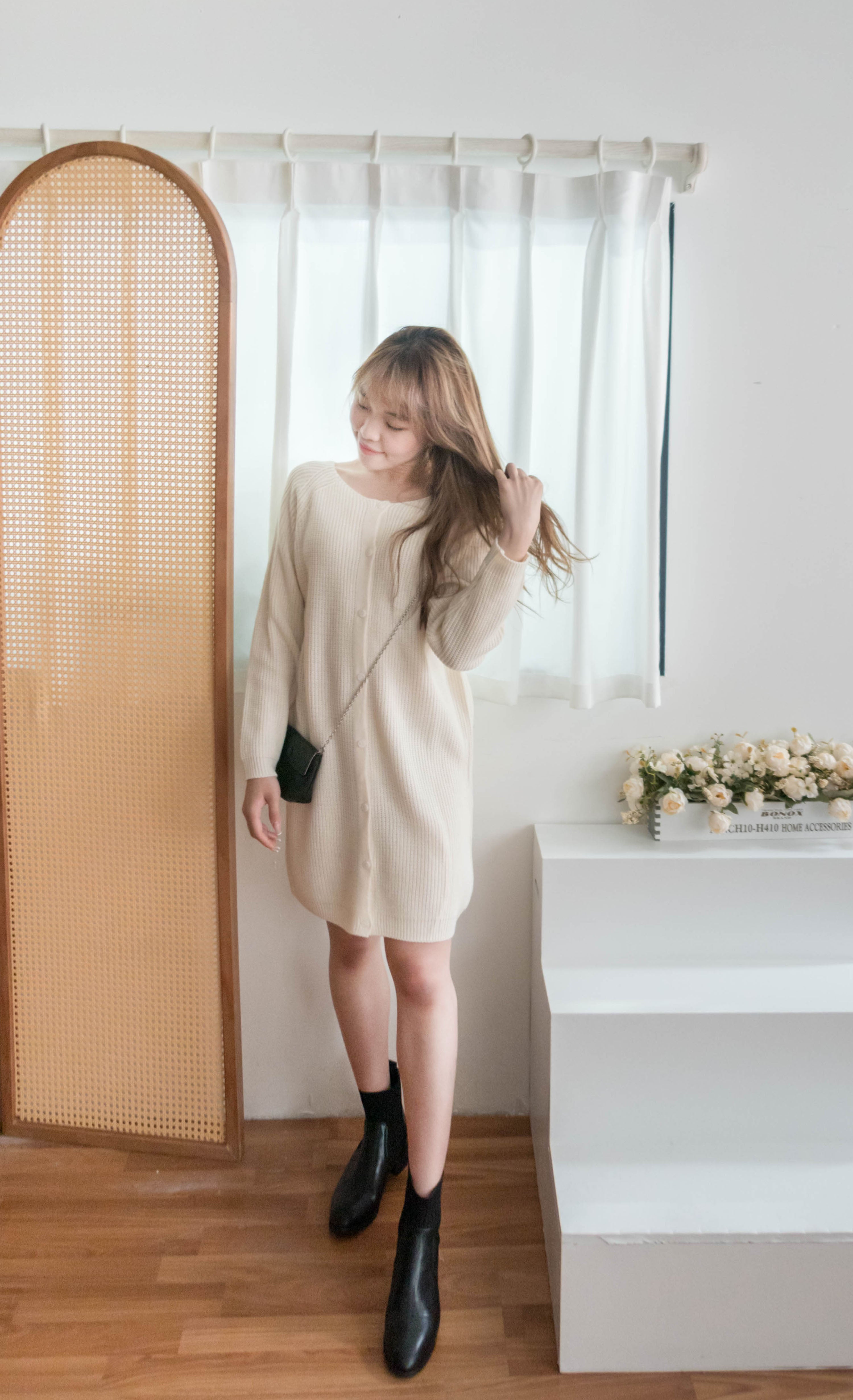 TKnit 入膊線顯瘦慵懶氣質針織連身裙或外套, Dress/ DS9340