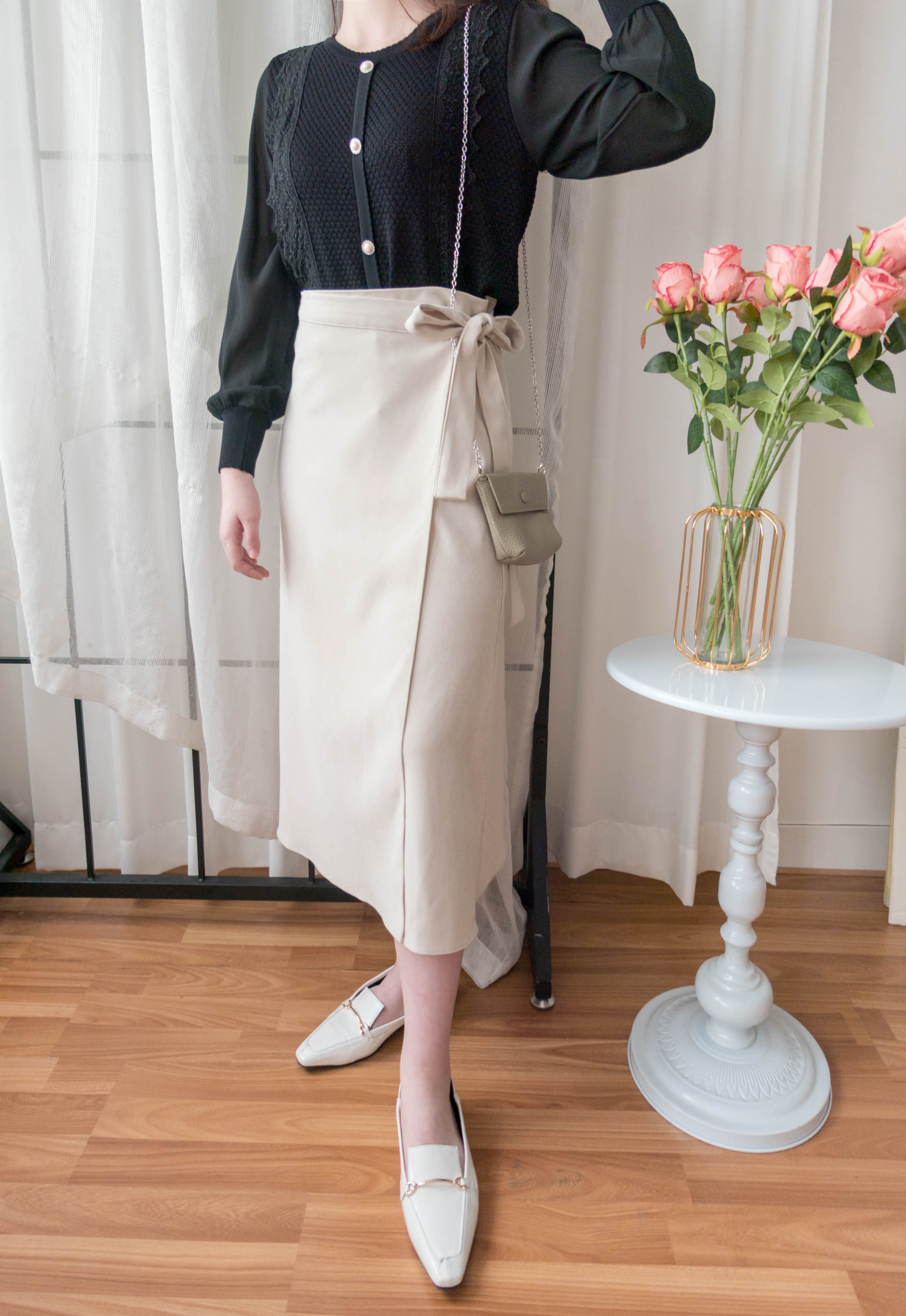 Slim Waist 包裹式穿著微A形顯瘦半身裙, Dress/ SK8748