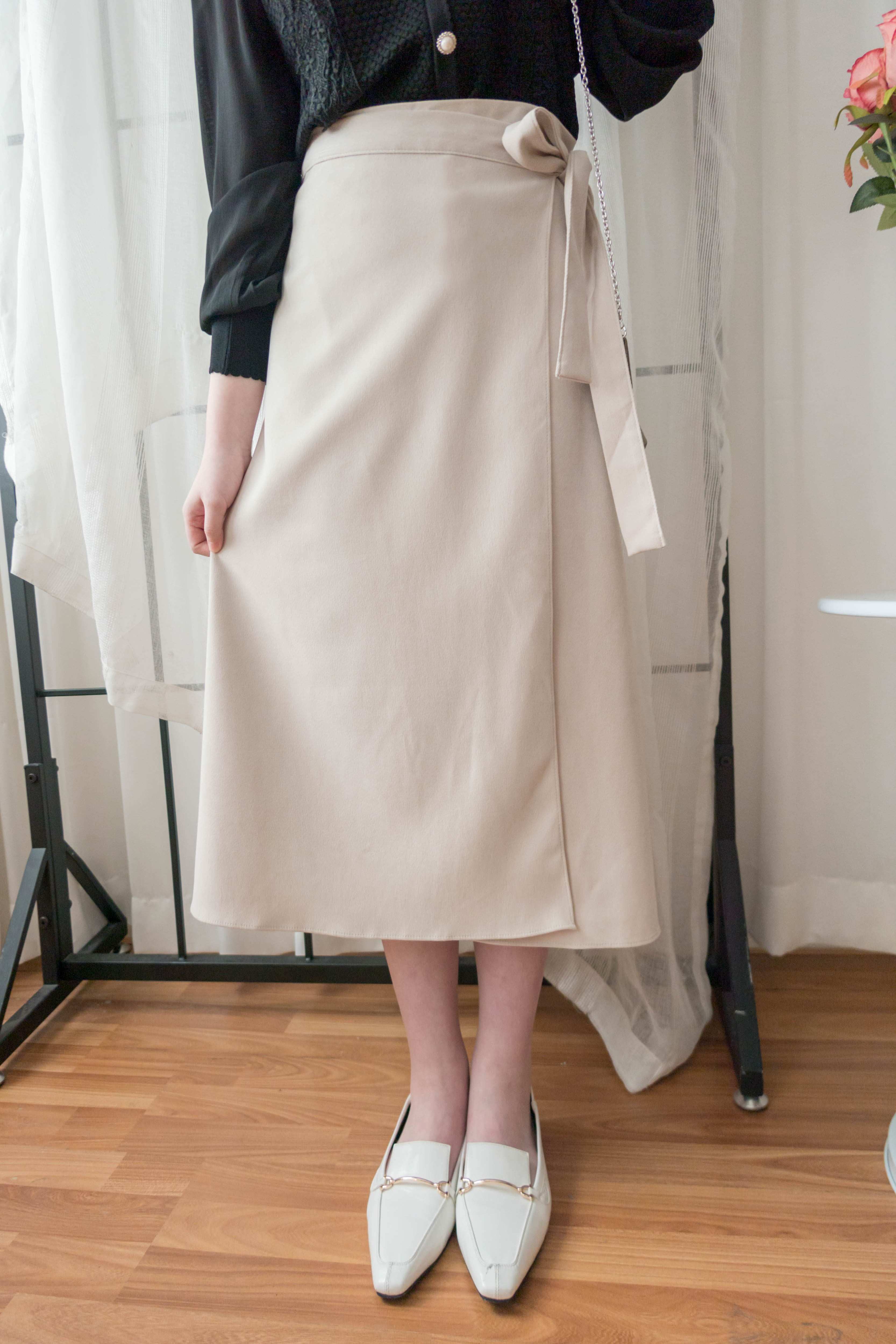 Slim Waist 包裹式穿著微A形顯瘦半身裙, Dress/ SK8748