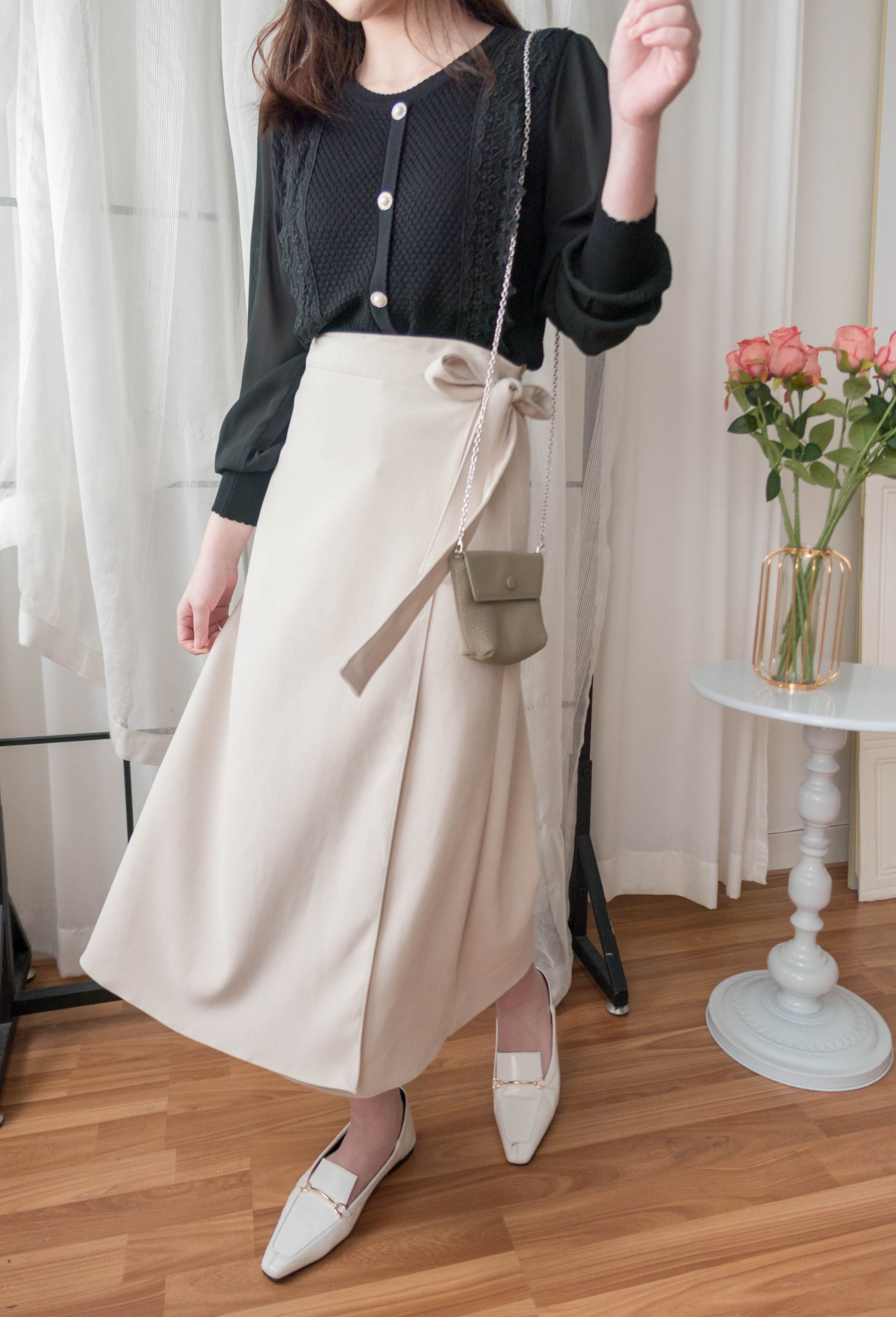 Slim Waist 包裹式穿著微A形顯瘦半身裙, Dress/ SK8748