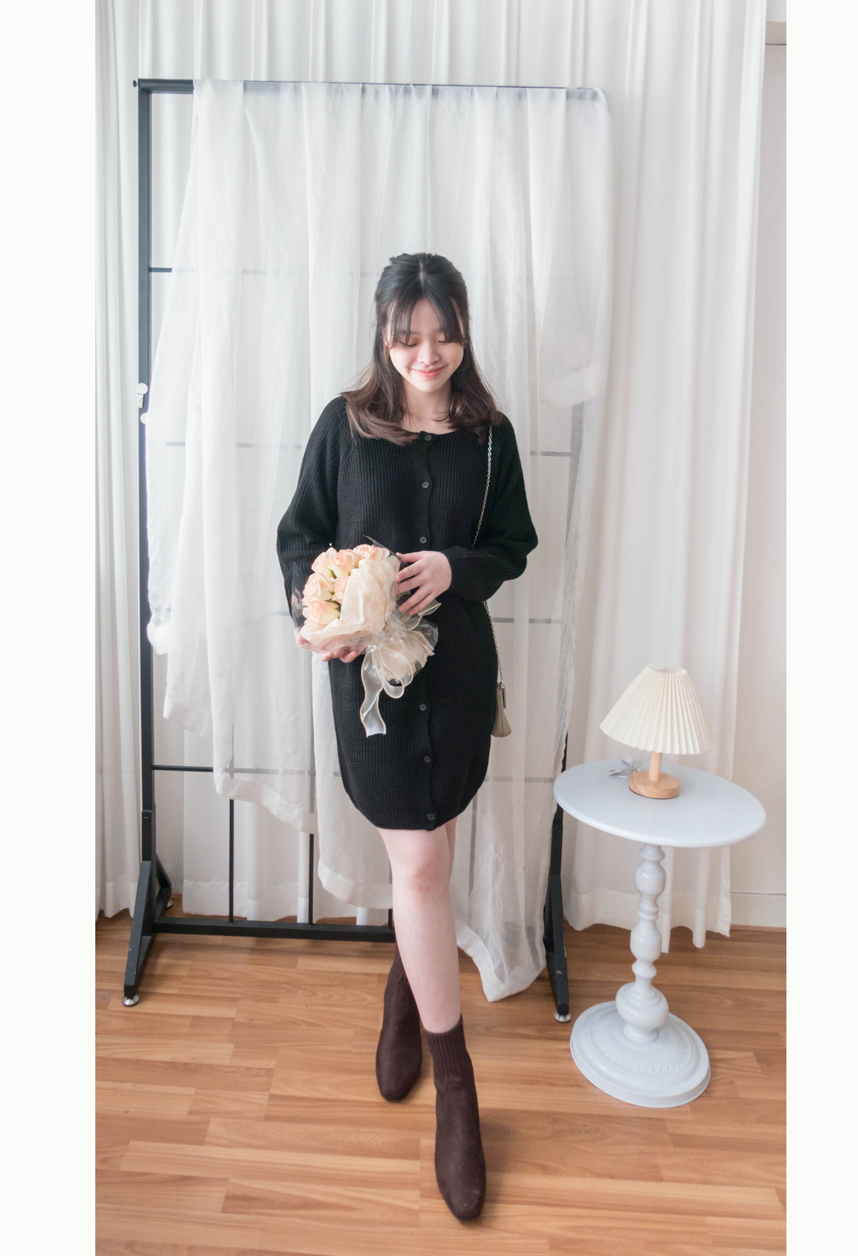TKnit 入膊線顯瘦慵懶氣質針織連身裙或外套, Dress/ DS9340
