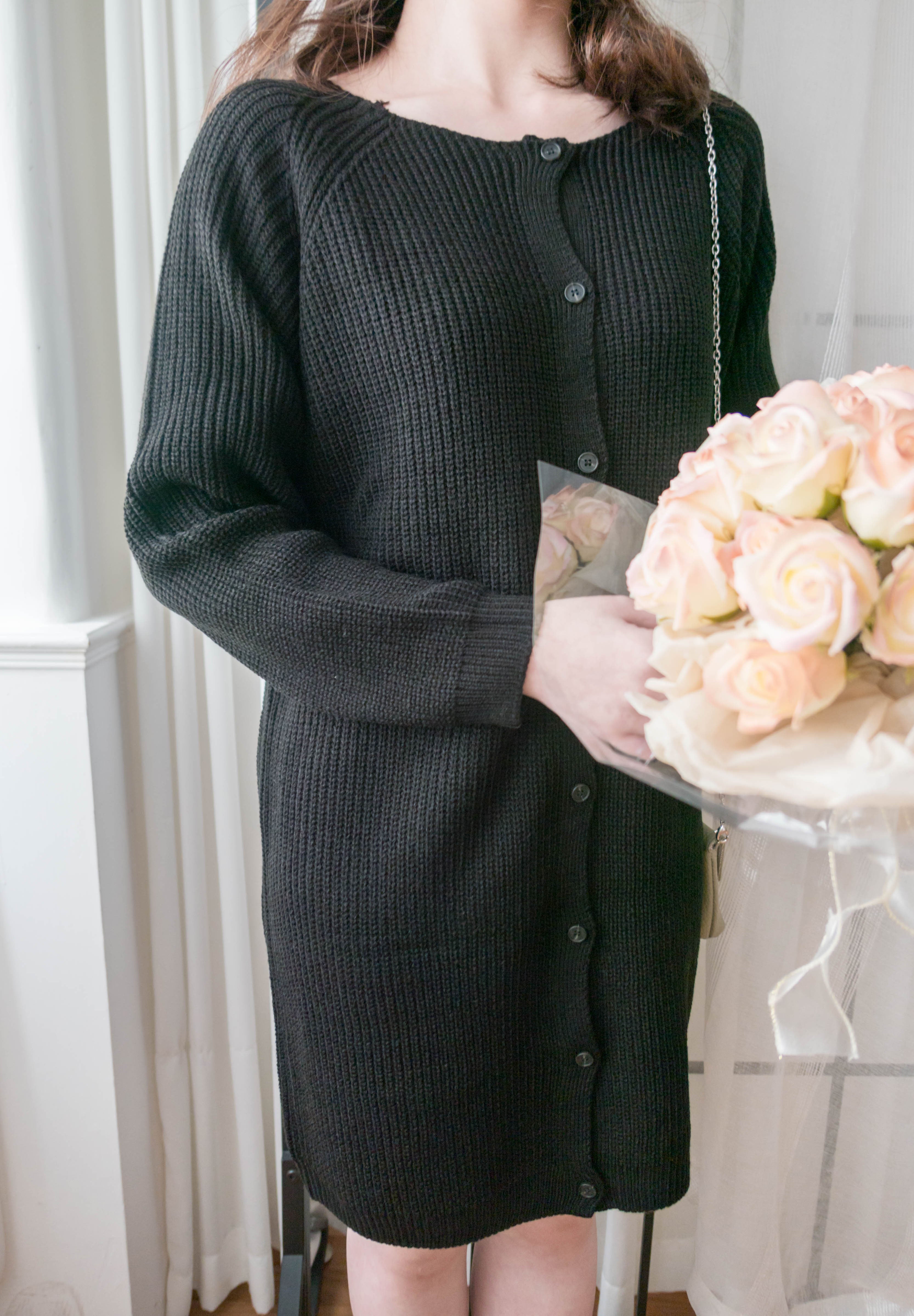 TKnit 入膊線顯瘦慵懶氣質針織連身裙或外套, Dress/ DS9340