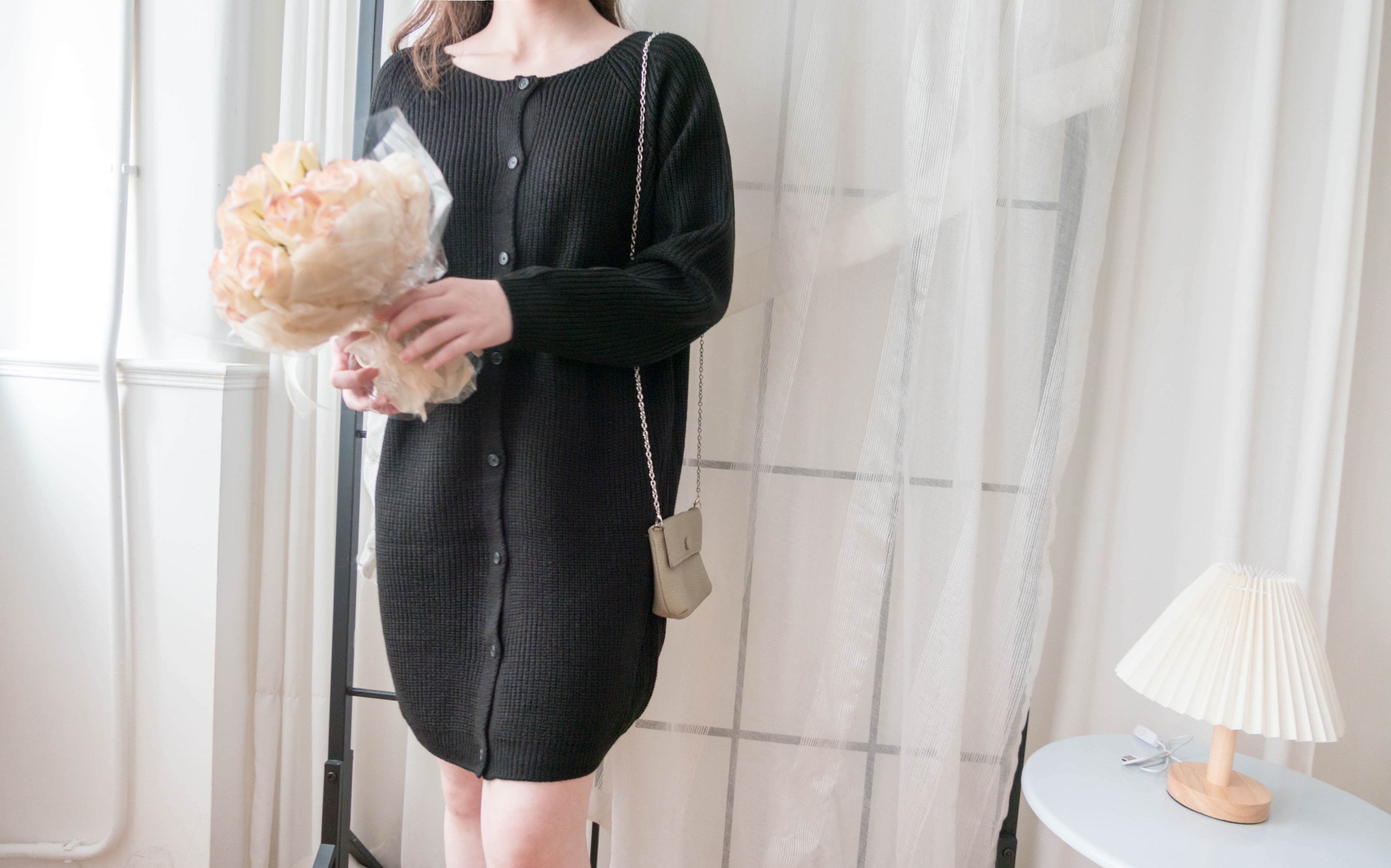 TKnit 入膊線顯瘦慵懶氣質針織連身裙或外套, Dress/ DS9340