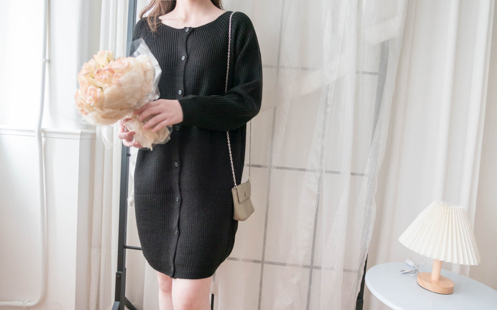 TKnit 入膊線顯瘦慵懶氣質針織連身裙或外套, Dress/ DS9340