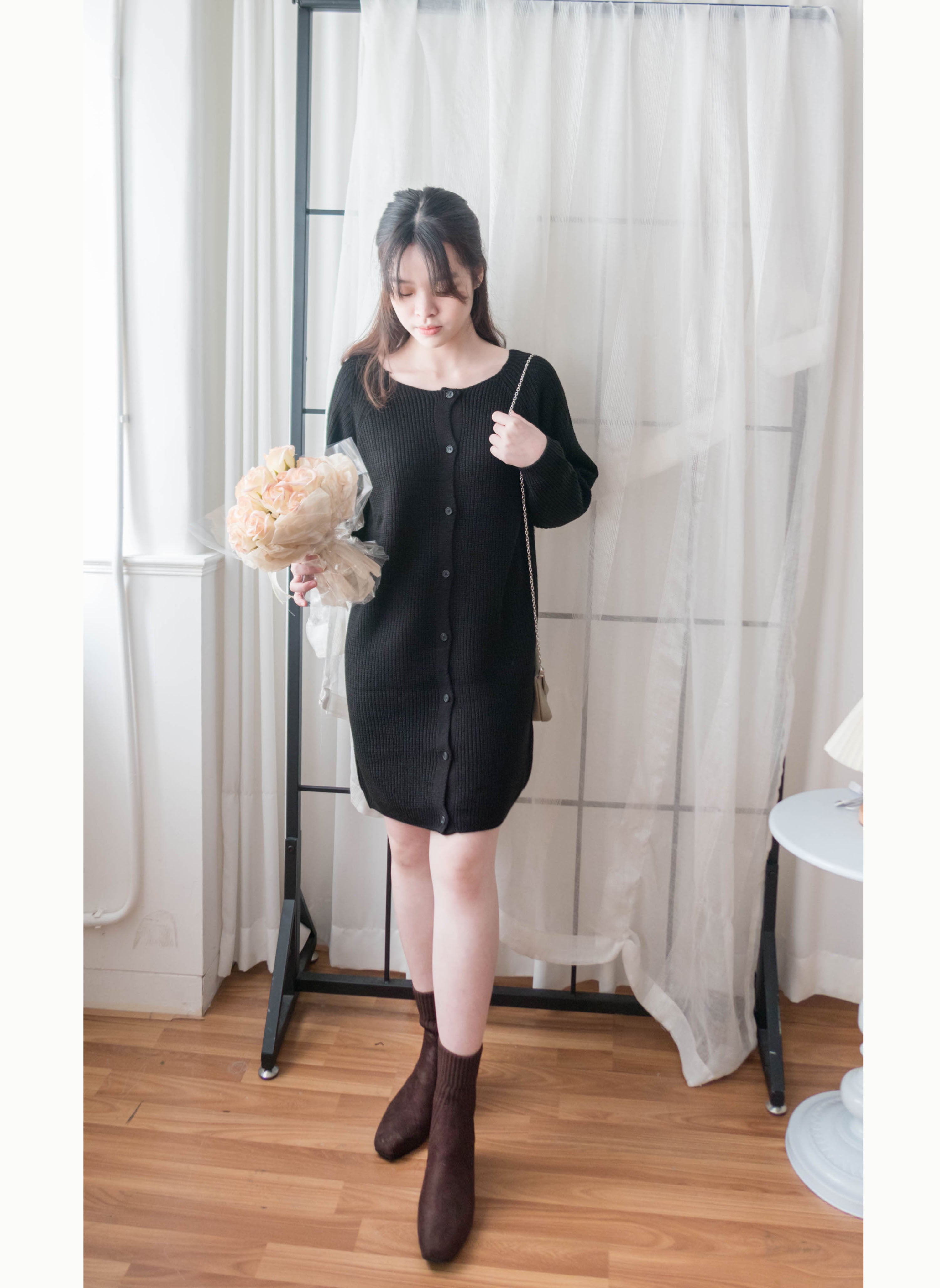 TKnit 入膊線顯瘦慵懶氣質針織連身裙或外套, Dress/ DS9340
