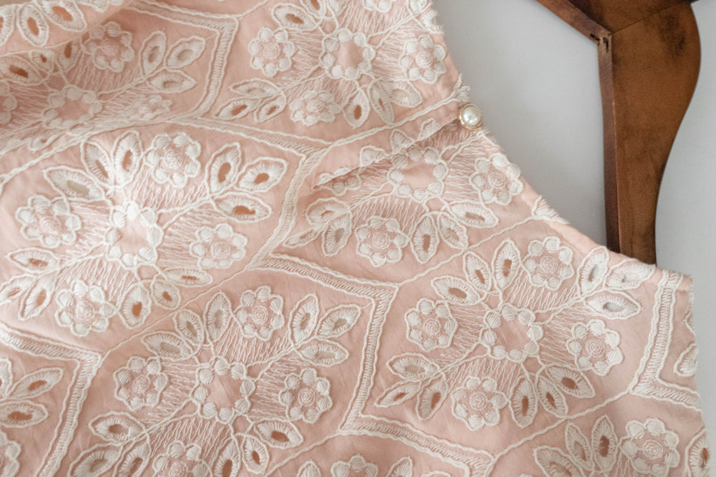 Victoria Lace 維多利亞通花包紗手袖連裡布上衣, BLOUSE/TP8919 (不設訂貨款 lightblue soldout)