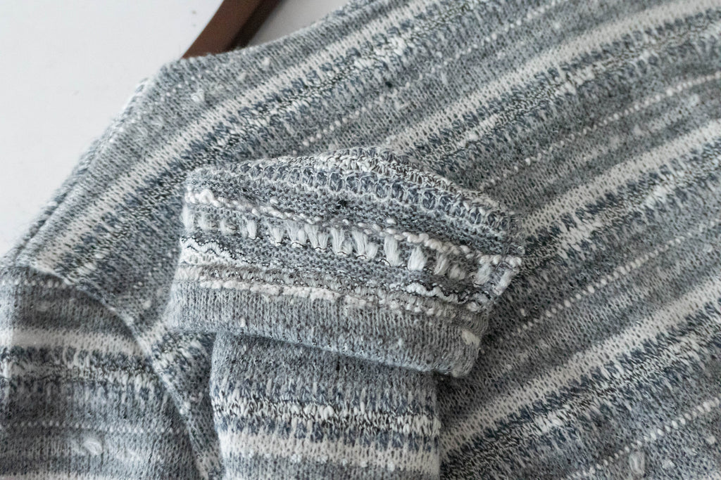 Knit Pattern 舒適織紋混色(白色Lace)合身上衣或外套, Top or Outer/ TP8910