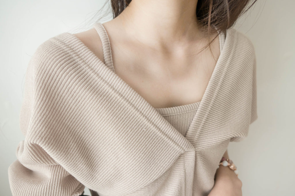 Beige Fishtail 杏色層次前後兩著彈性套裝, Dress/ DS9358