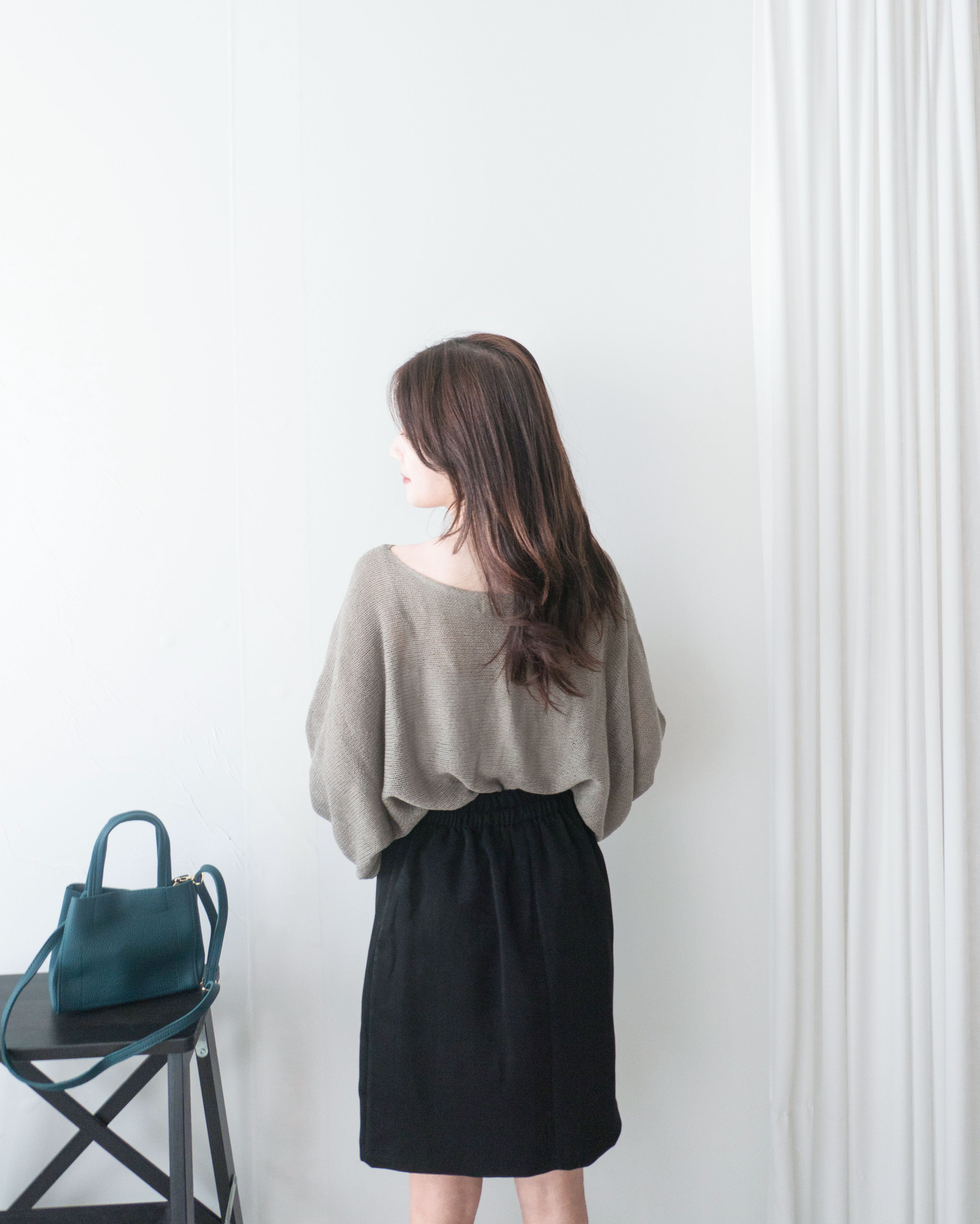 Silky Shine 香檳色金鈕顯瘦重疊A形裙, Skirt/ SK8751
