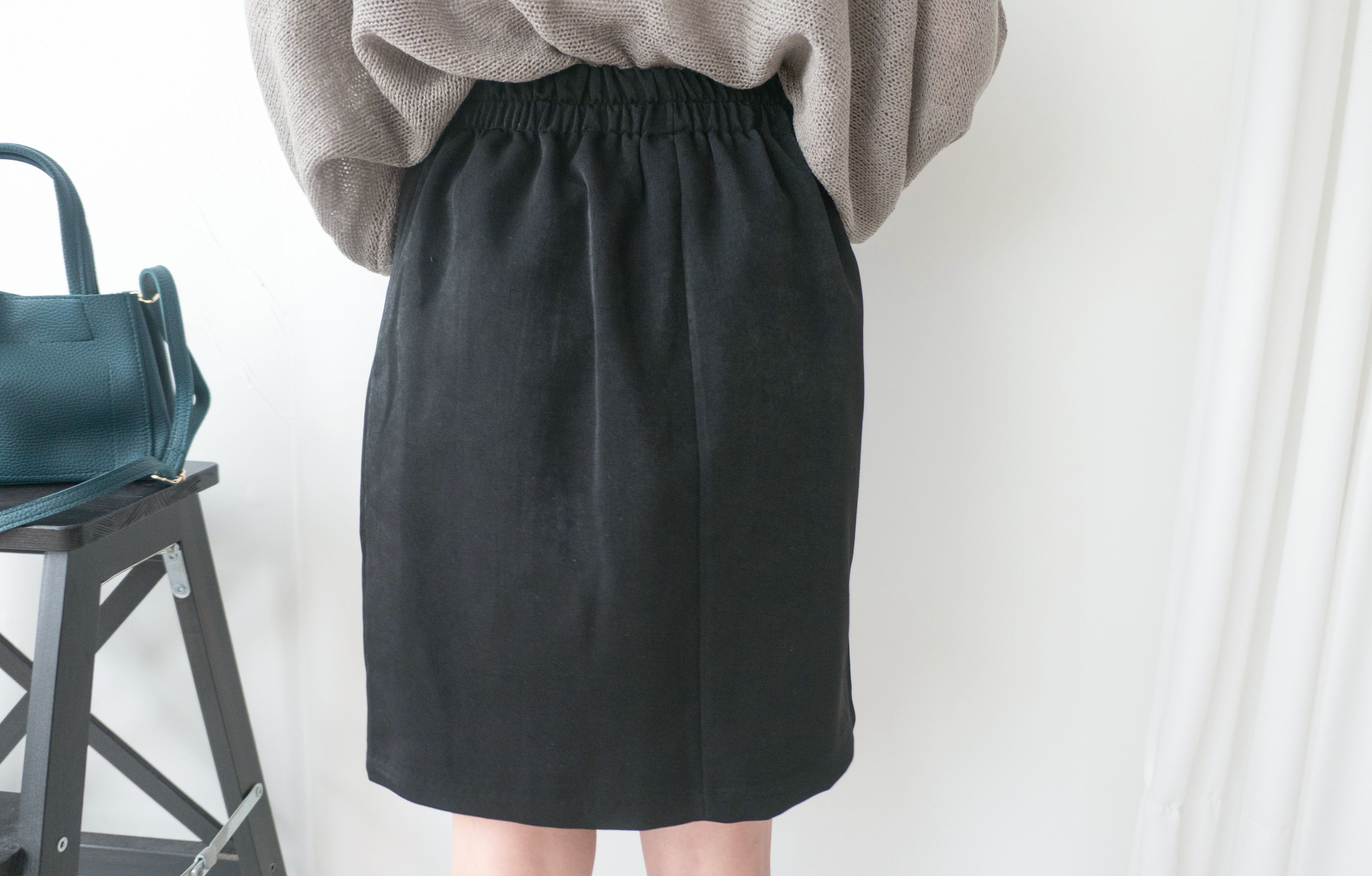 Silky Shine 香檳色金鈕顯瘦重疊A形裙, Skirt/ SK8751