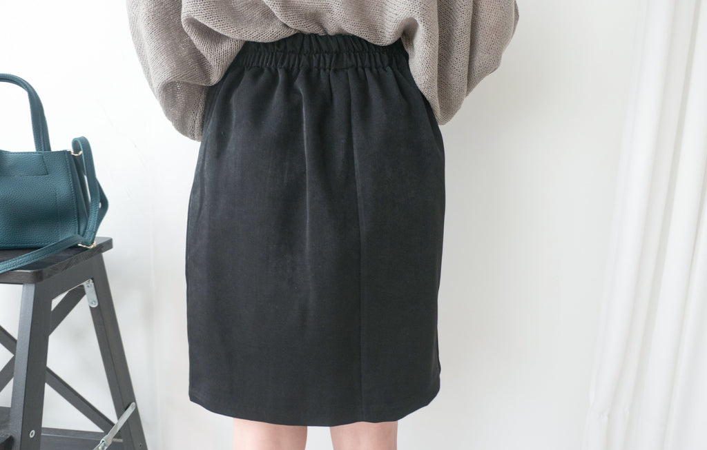 Silky Shine 香檳色金鈕顯瘦重疊A形裙, Skirt/ SK8751