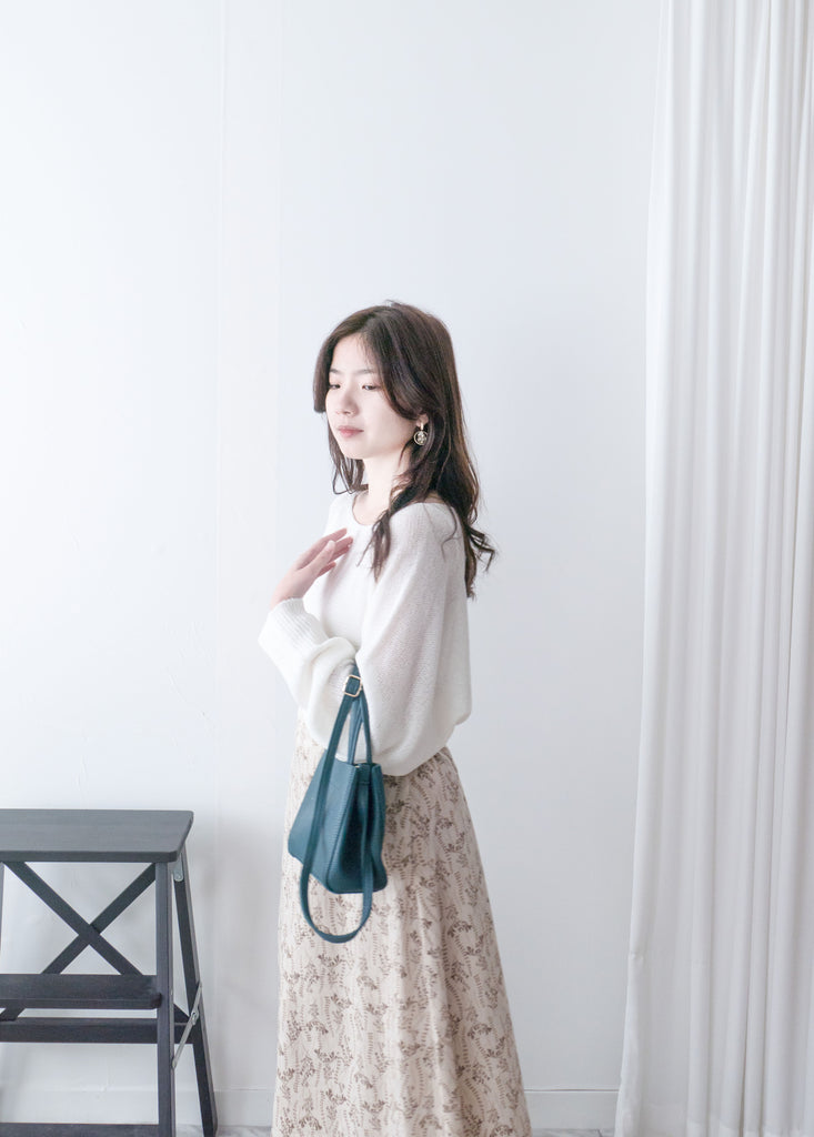 Wheat 象牙色小麥圖案溫柔飄逸, Skirt/ SK8755