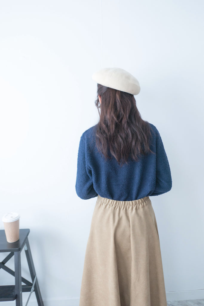 Caramel 駝色微絨面圓滿傘裙, Skirt/ SK8756