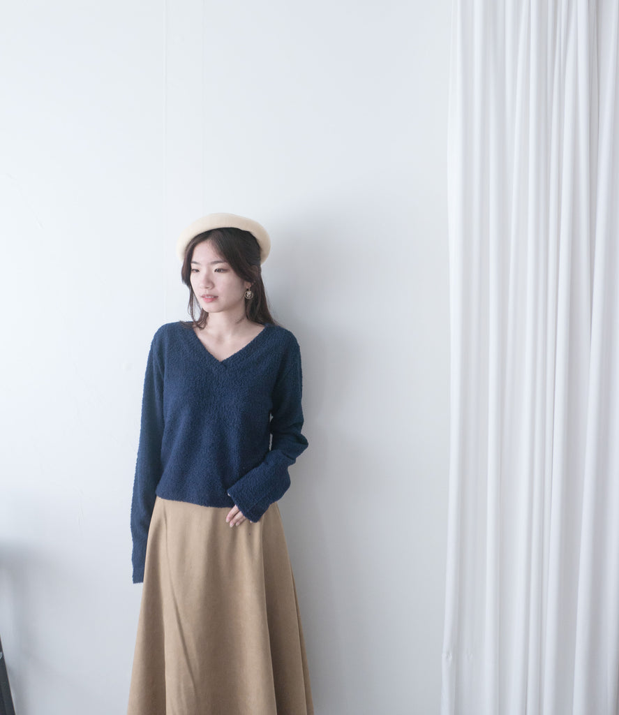 Caramel 駝色微絨面圓滿傘裙, Skirt/ SK8756