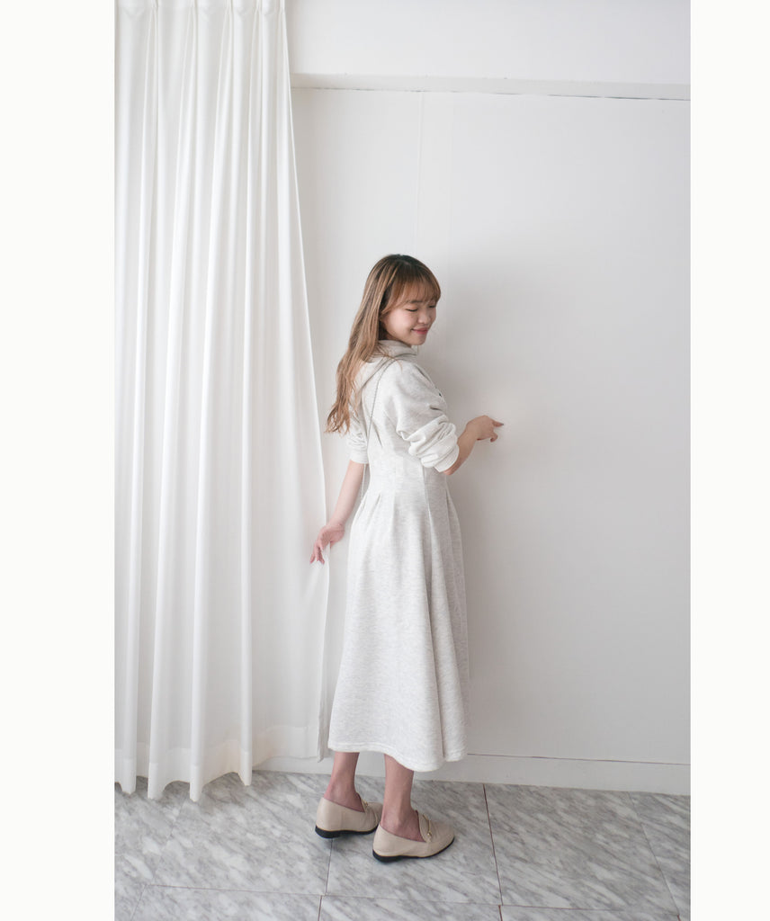 FRENCH HOODIES 舒適全彈性顯瘦修腰衛衣連身裙, Dress/ DS9367