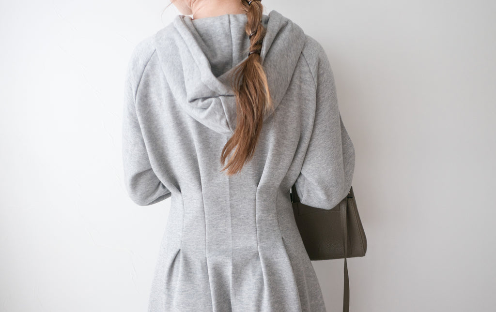 FRENCH HOODIES 舒適全彈性顯瘦修腰衛衣連身裙, Dress/ DS9367