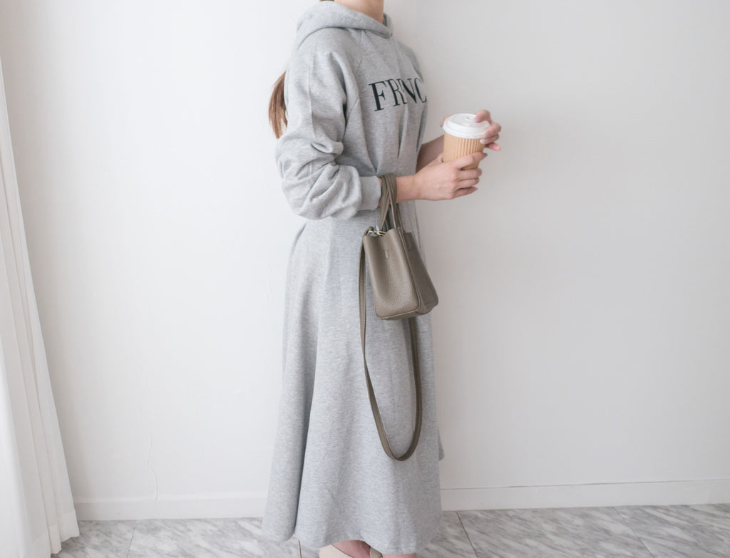 FRENCH HOODIES 舒適全彈性顯瘦修腰衛衣連身裙, Dress/ DS9367