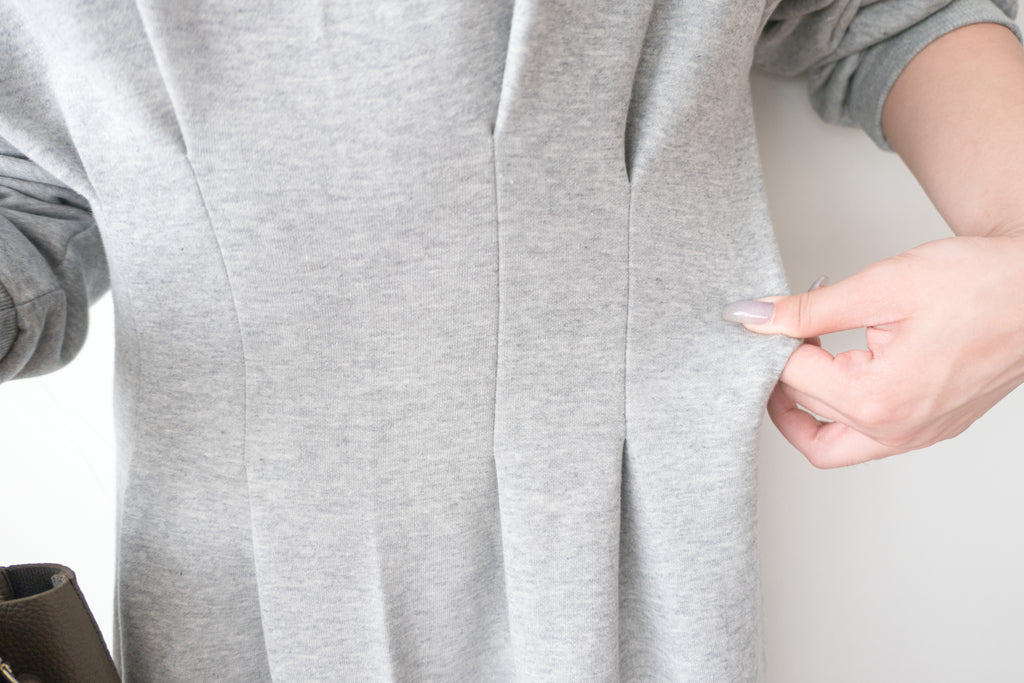 FRENCH HOODIES 舒適全彈性顯瘦修腰衛衣連身裙, Dress/ DS9367
