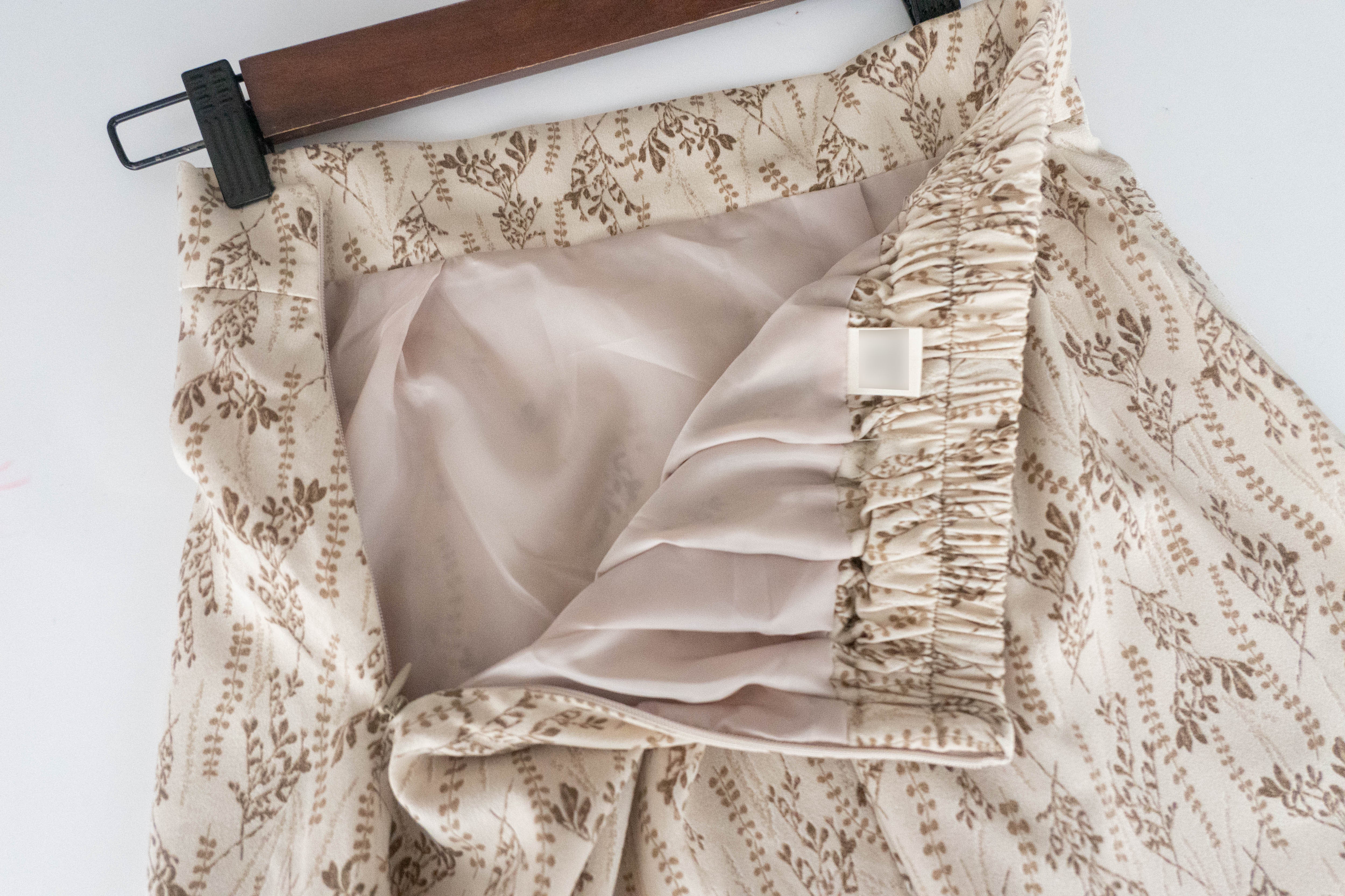 Wheat 象牙色小麥圖案溫柔飄逸, Skirt/ SK8755