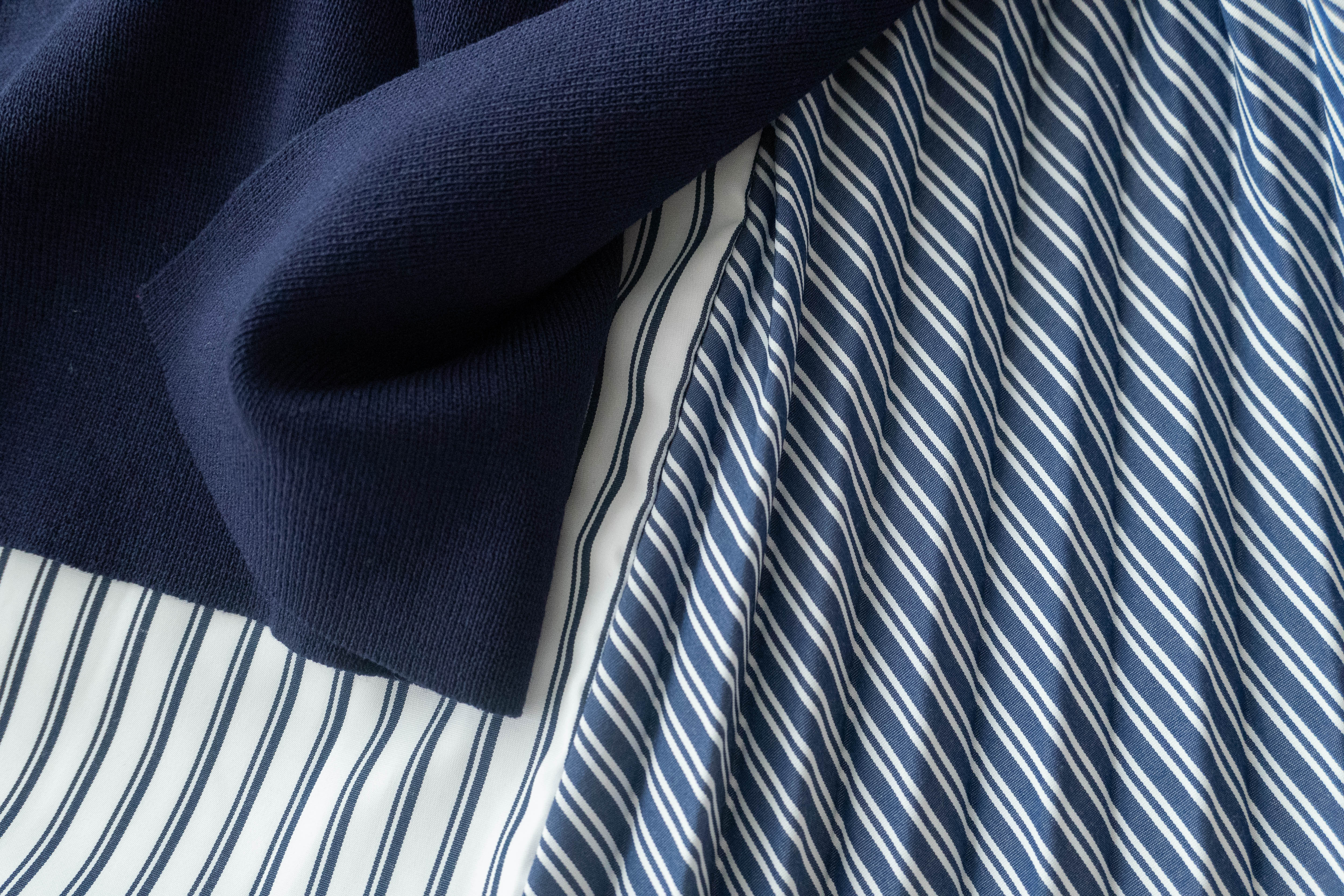 Stripe Cardigan 多重著法側百褶連腰帶背心兩件套, Set/ TP8915