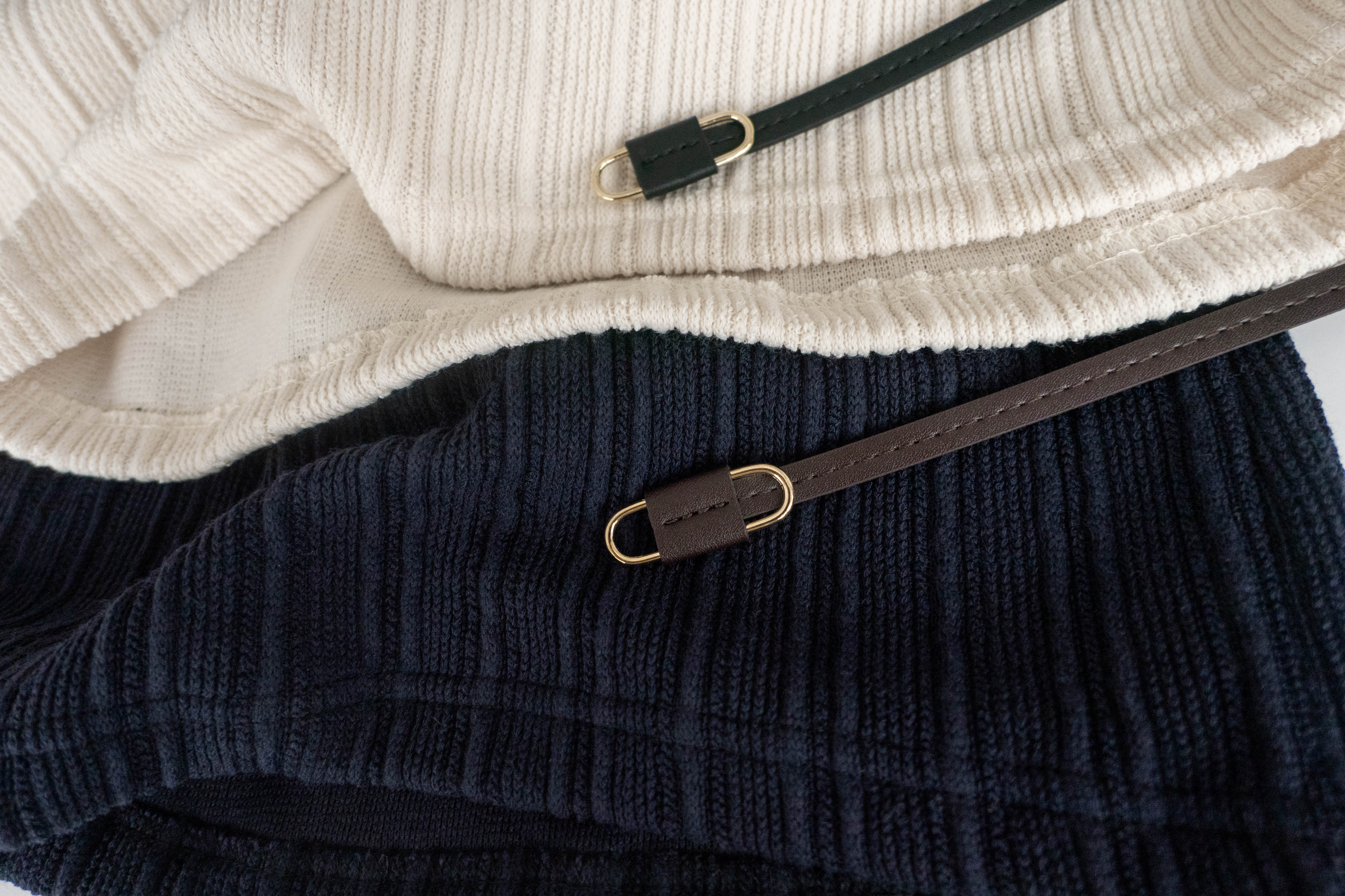 Stripe Shirt 氣質寬鬆小高領背心拼條紋手袖(連腰帶) , Dress/ DS9360