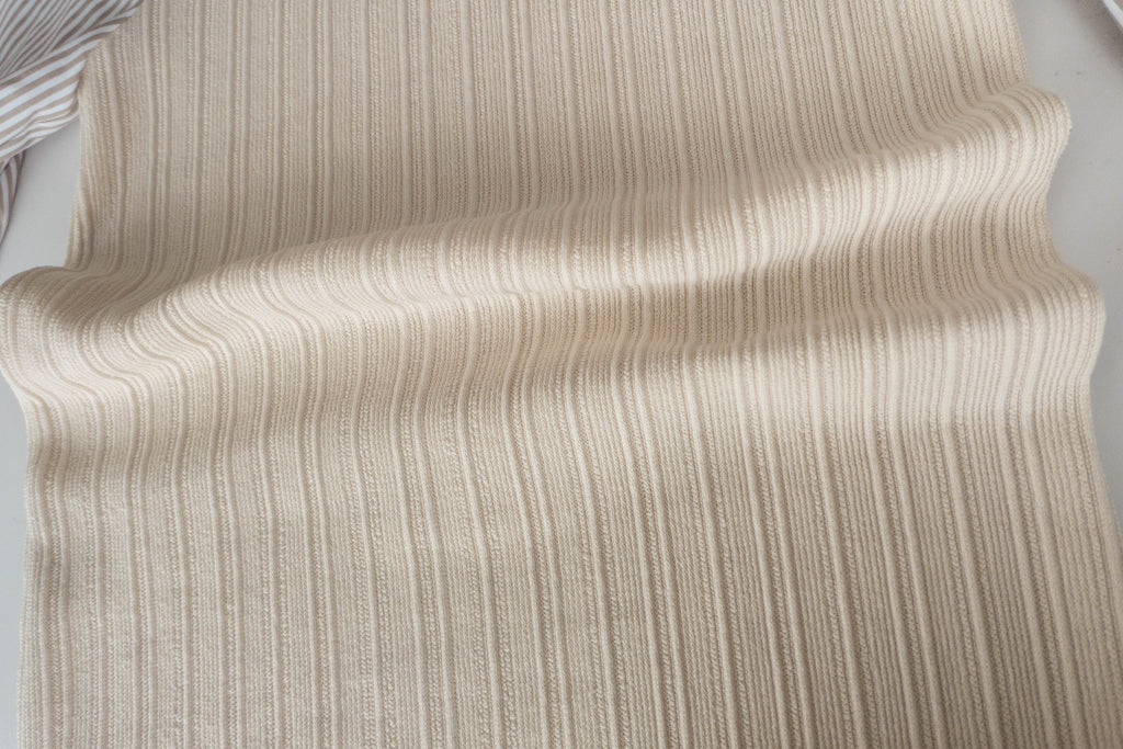 Stripe Shirt 氣質寬鬆小高領背心拼條紋手袖(連腰帶) , Dress/ DS9360