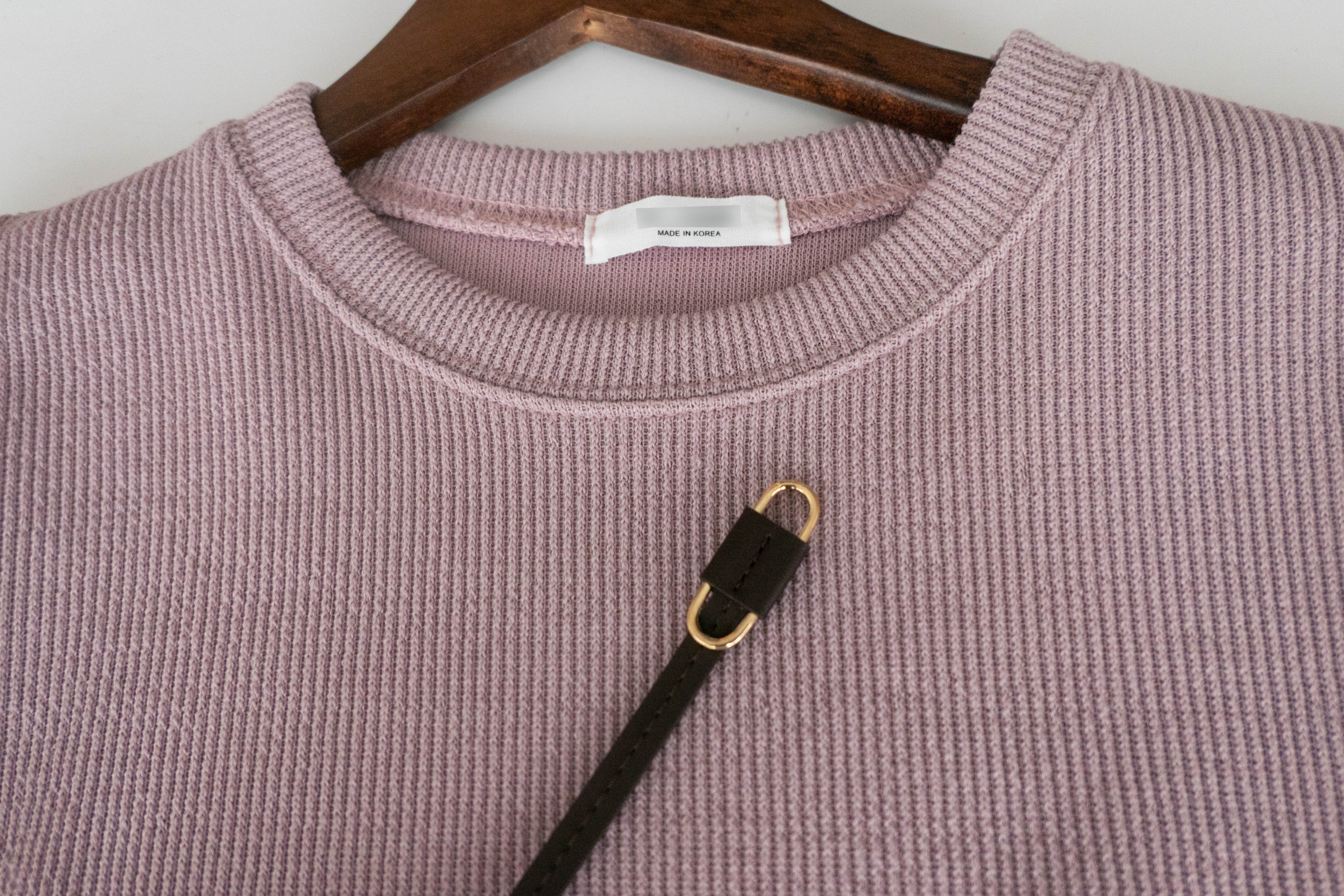 Lady Shirt 粉色假兩件恤衫手袖(連腰帶黑或啡隨機), Dress/ DS9359
