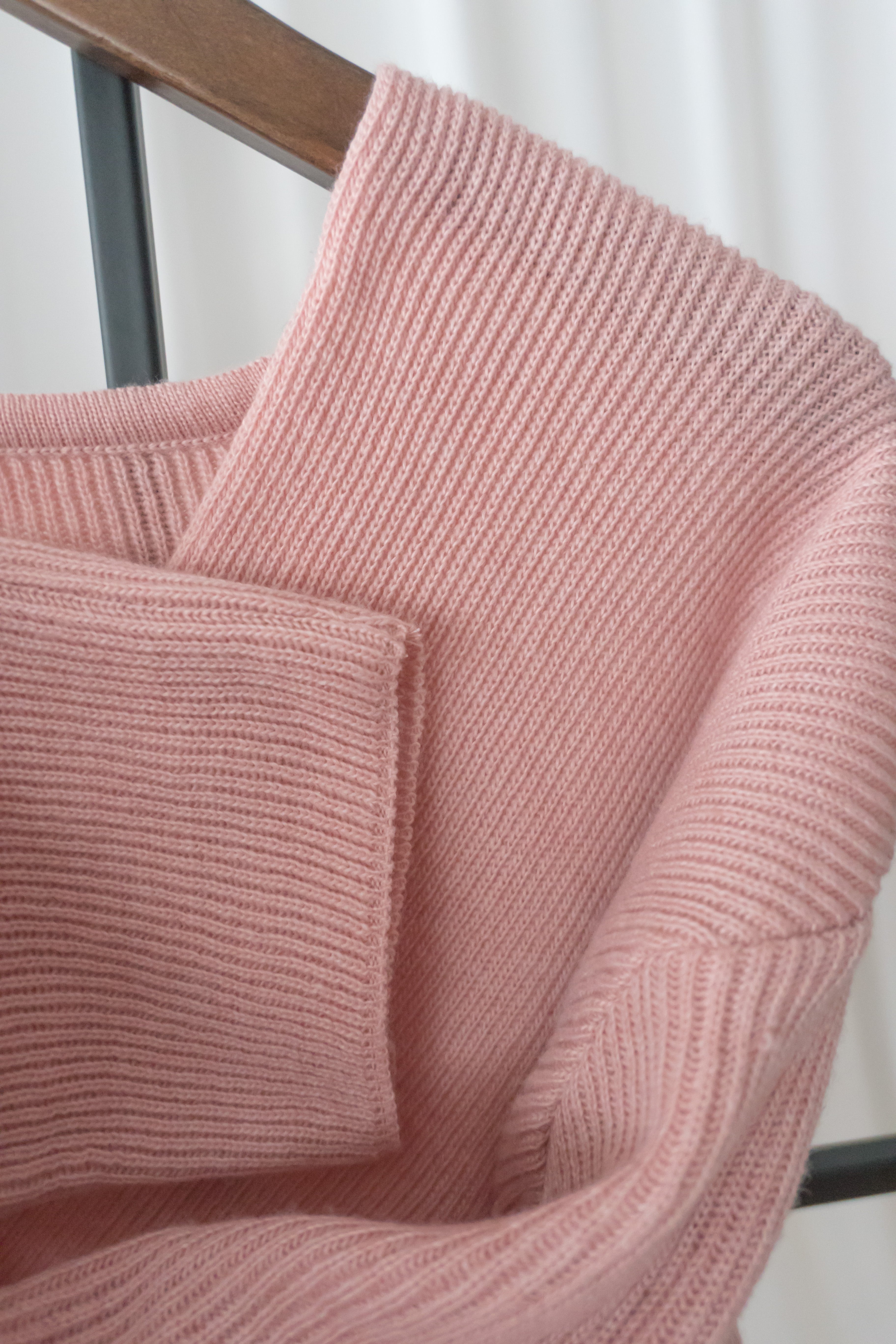 Knit Wrap 彈性疊領百搭舒適棉線上衣, Top/ TP8931