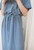 (每日穿著顯瘦款~) 圓V領防皺束腰顯瘦連身裙, Dress/ DS9522
