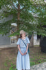 (一套超靚可分開著！) 淺藍條紋束衣尾口袋傘裙, SET/ SE8061