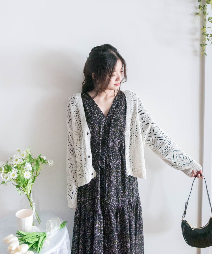 Weave 氣質幾何織紋通花外套, Cardigan/ CD8123