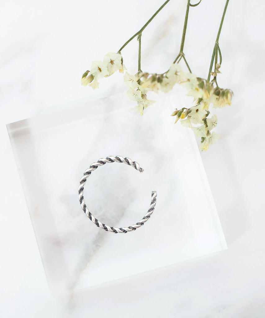 Vintage Silver Braids Ring (Free size) / RN8015