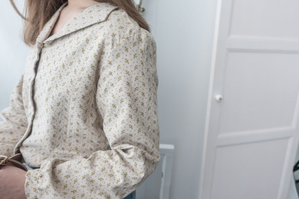 Garden, Blouse 小領口舒適棉清新印花上衣/ BU8628