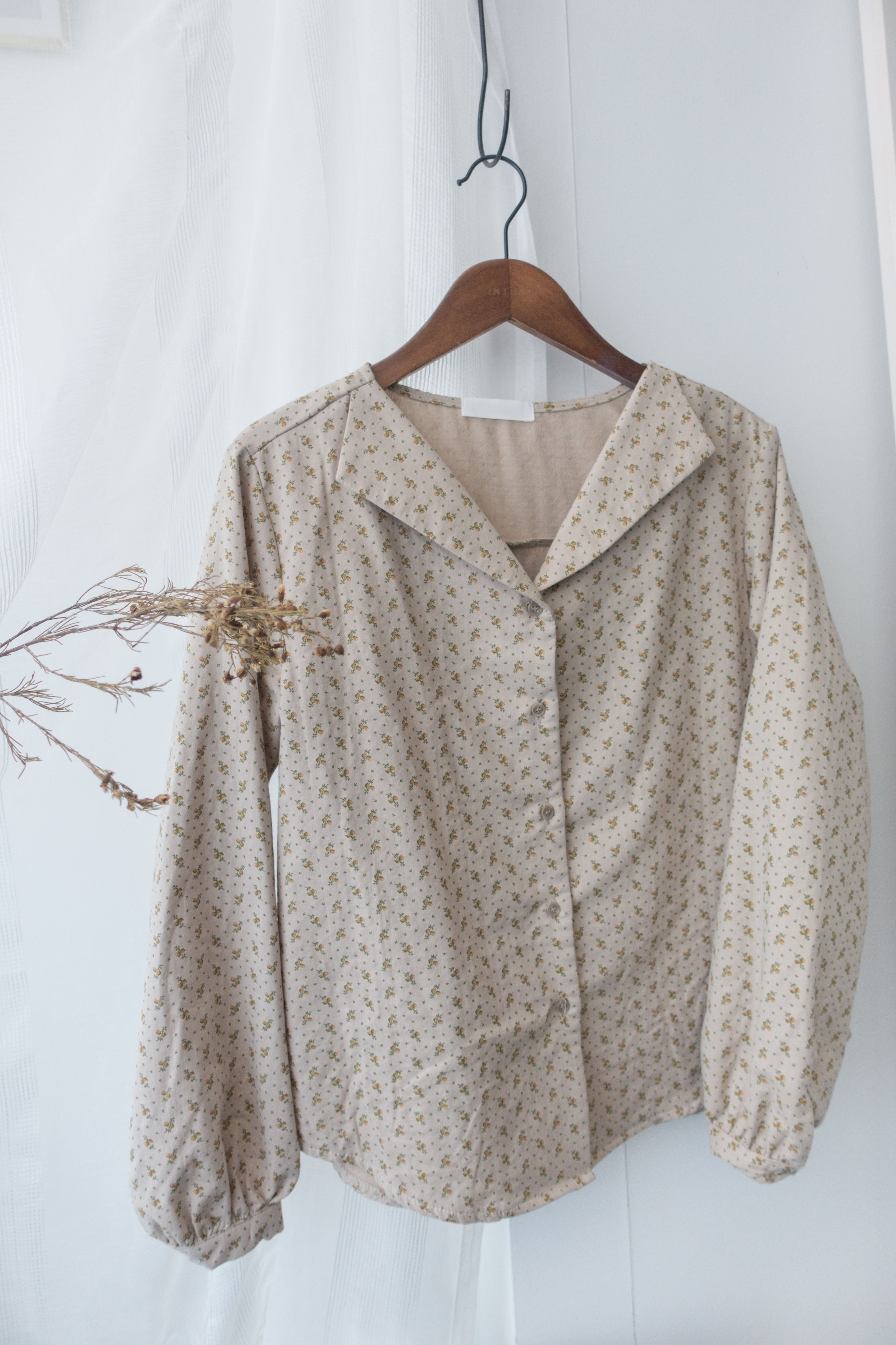 Garden, Blouse 小領口舒適棉清新印花上衣/ BU8628