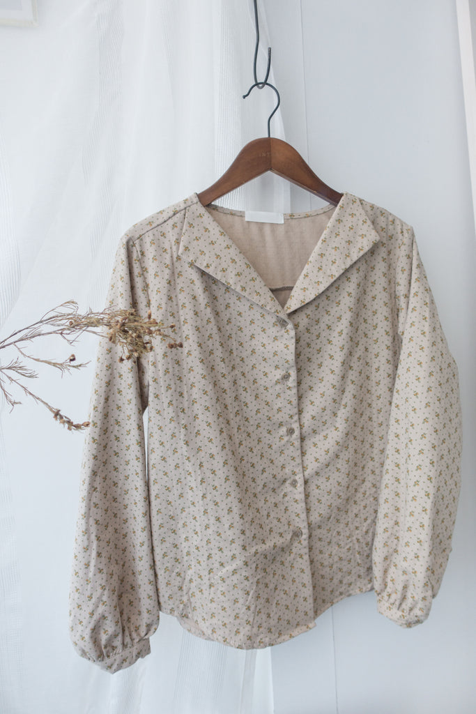 Garden, Blouse 小領口舒適棉清新印花上衣/ BU8628