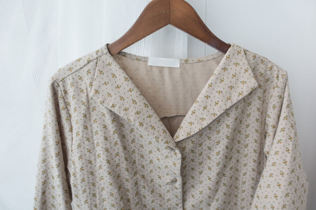 Garden, Blouse 小領口舒適棉清新印花上衣/ BU8628