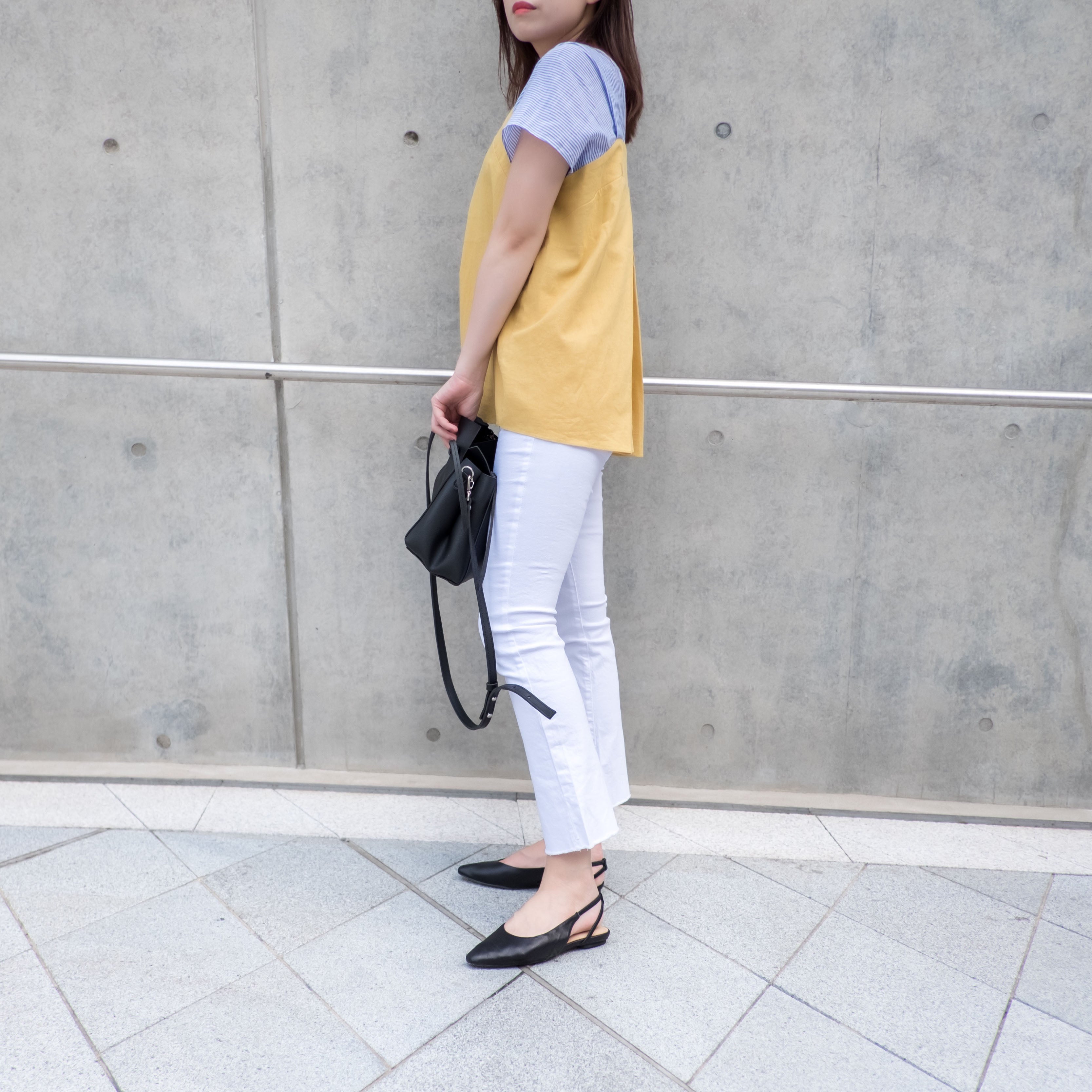 Flare Elastic 全條彈性百搭貼身小直腳, Pants/ PT8220 (WHITE S)