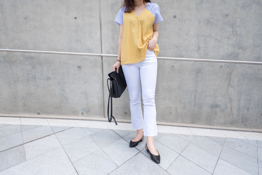 Flare Elastic 全條彈性百搭貼身小直腳, Pants/ PT8220 (WHITE S)