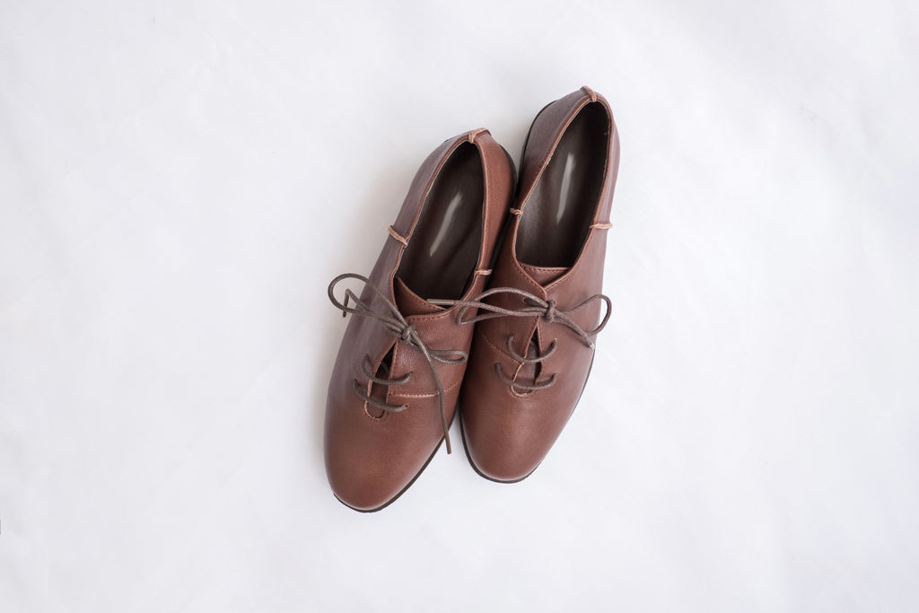leather oxford 啡色牛皮經典牛津鞋, Shoes/ SH8053