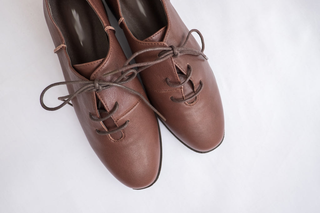 leather oxford 啡色牛皮經典牛津鞋, Shoes/ SH8053