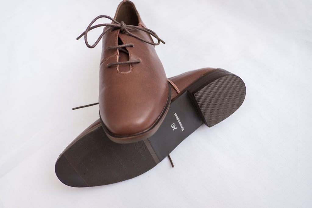 leather oxford 啡色牛皮經典牛津鞋, Shoes/ SH8053