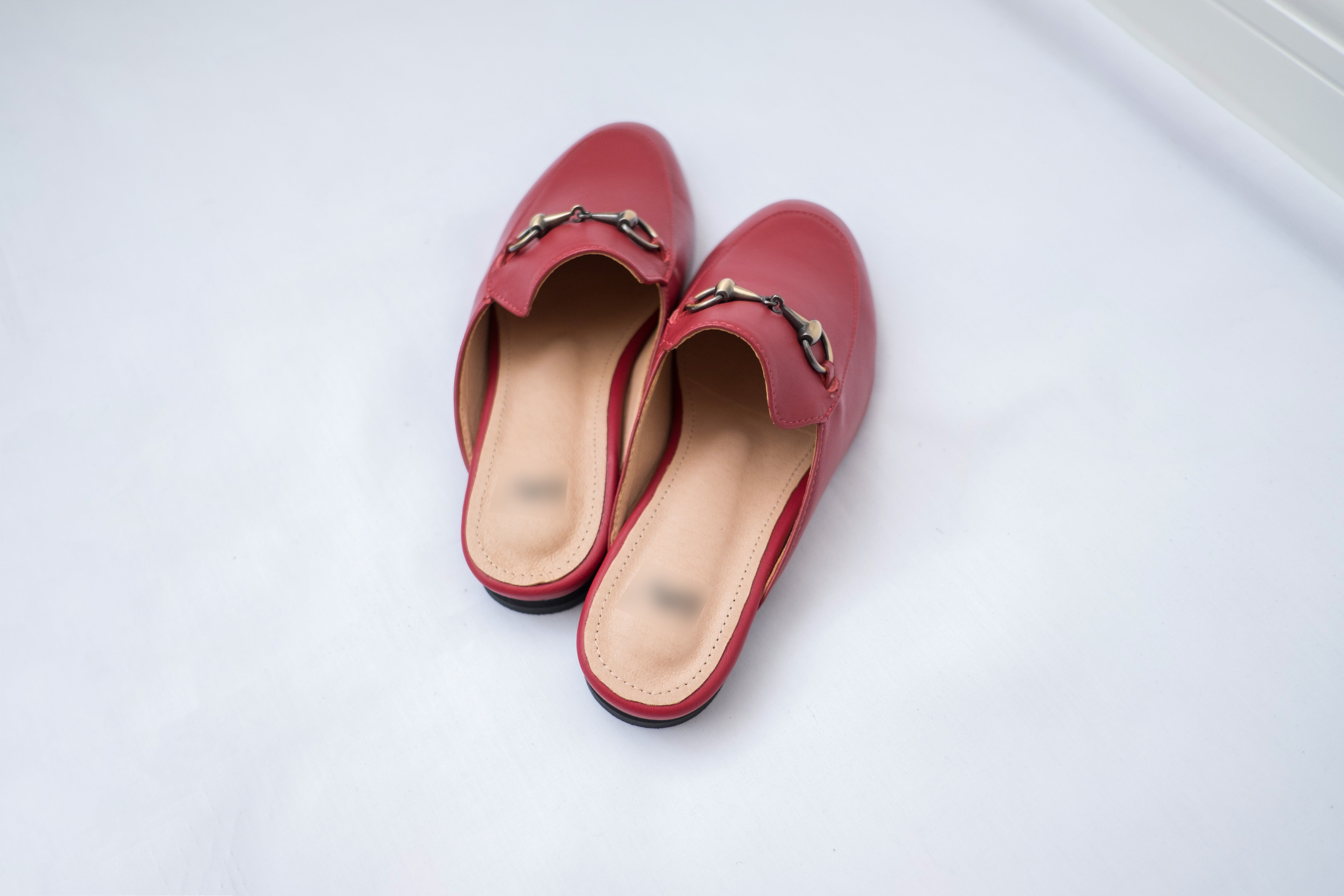 Brand 真皮銅色金屬裝飾無後踭,oxford Shoes/ SH8055