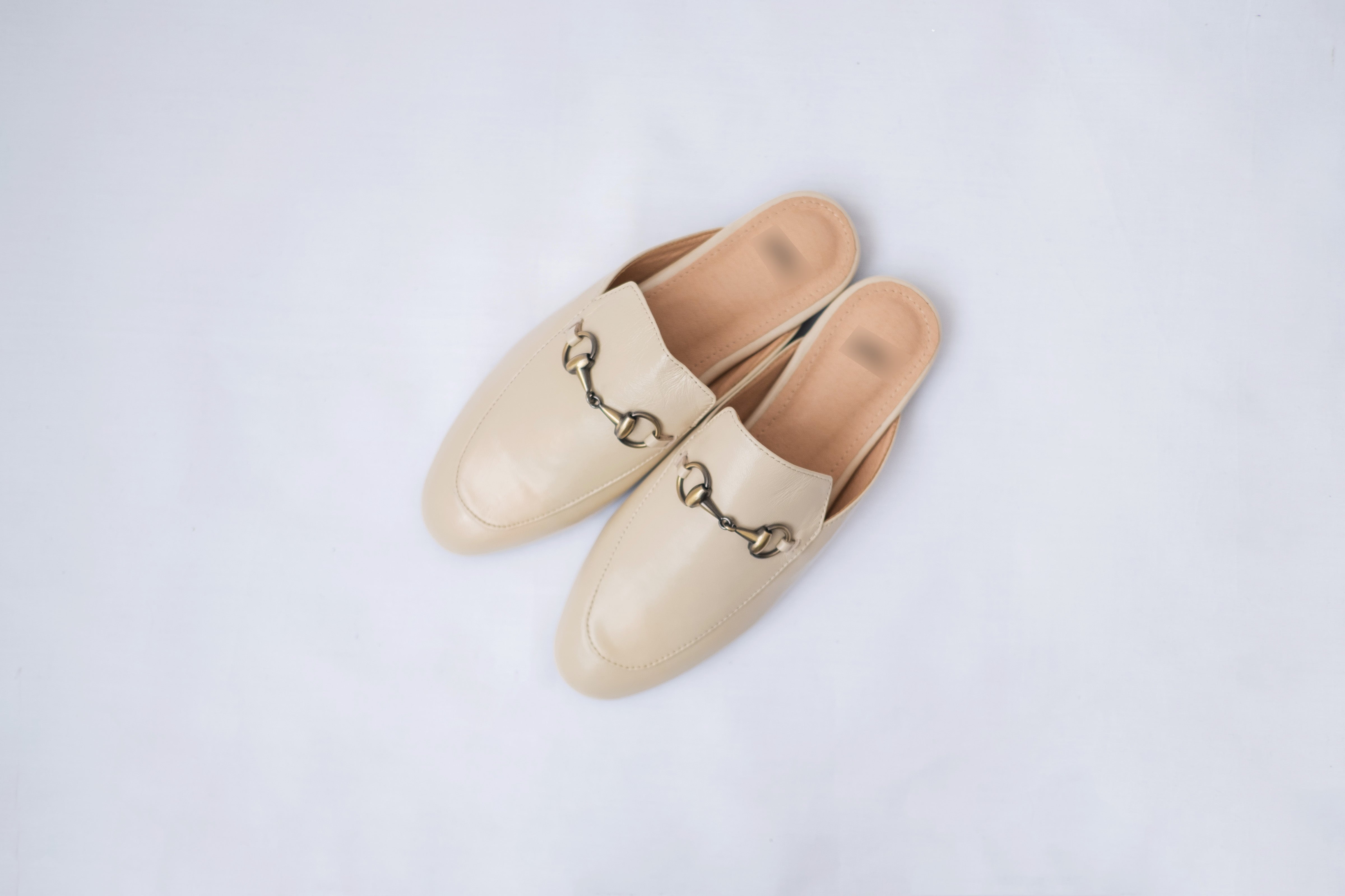Brand 真皮銅色金屬裝飾無後踭,oxford Shoes/ SH8055