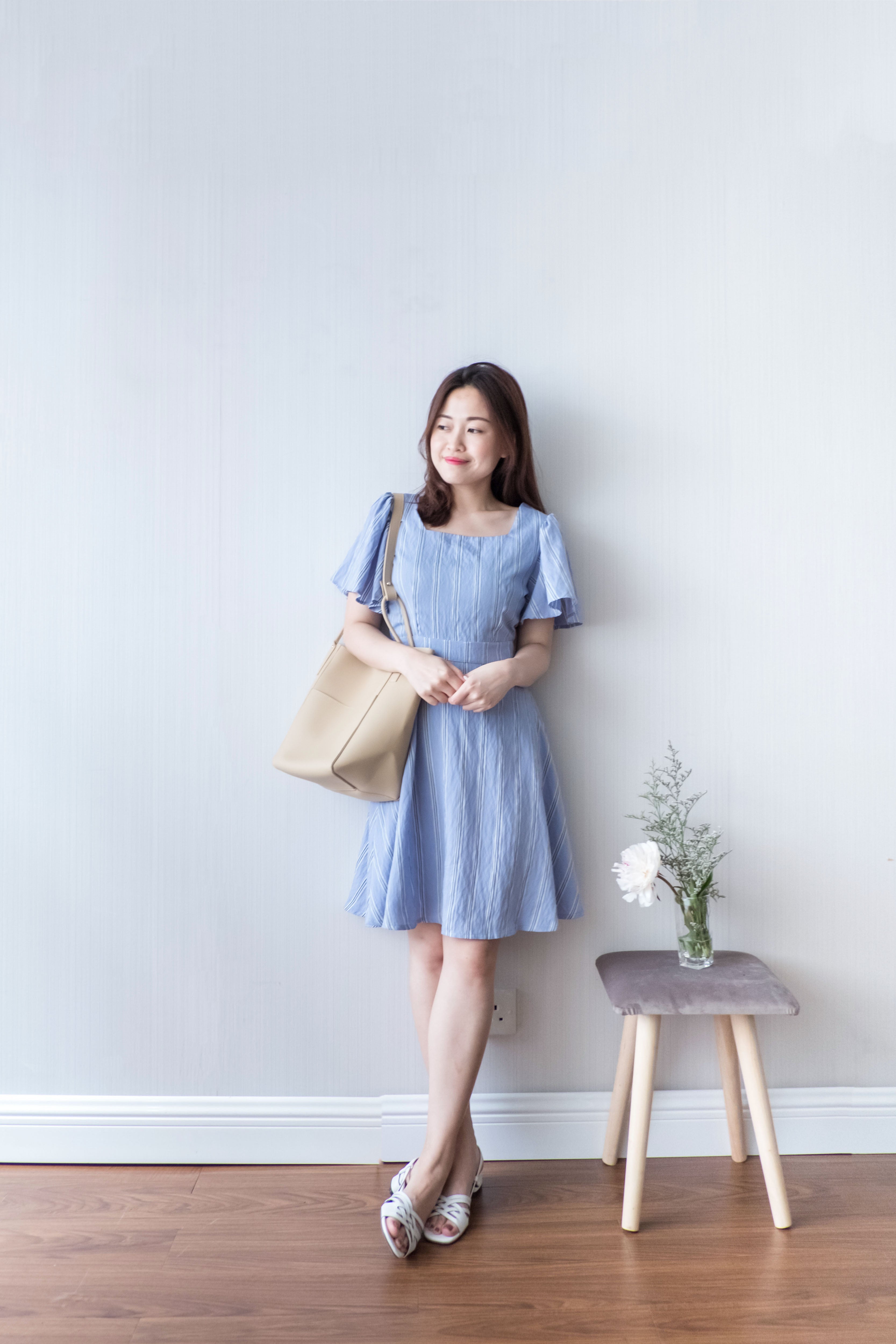 Lady Summer 白色氣質織帶涼鞋, Shoes/ SH8064