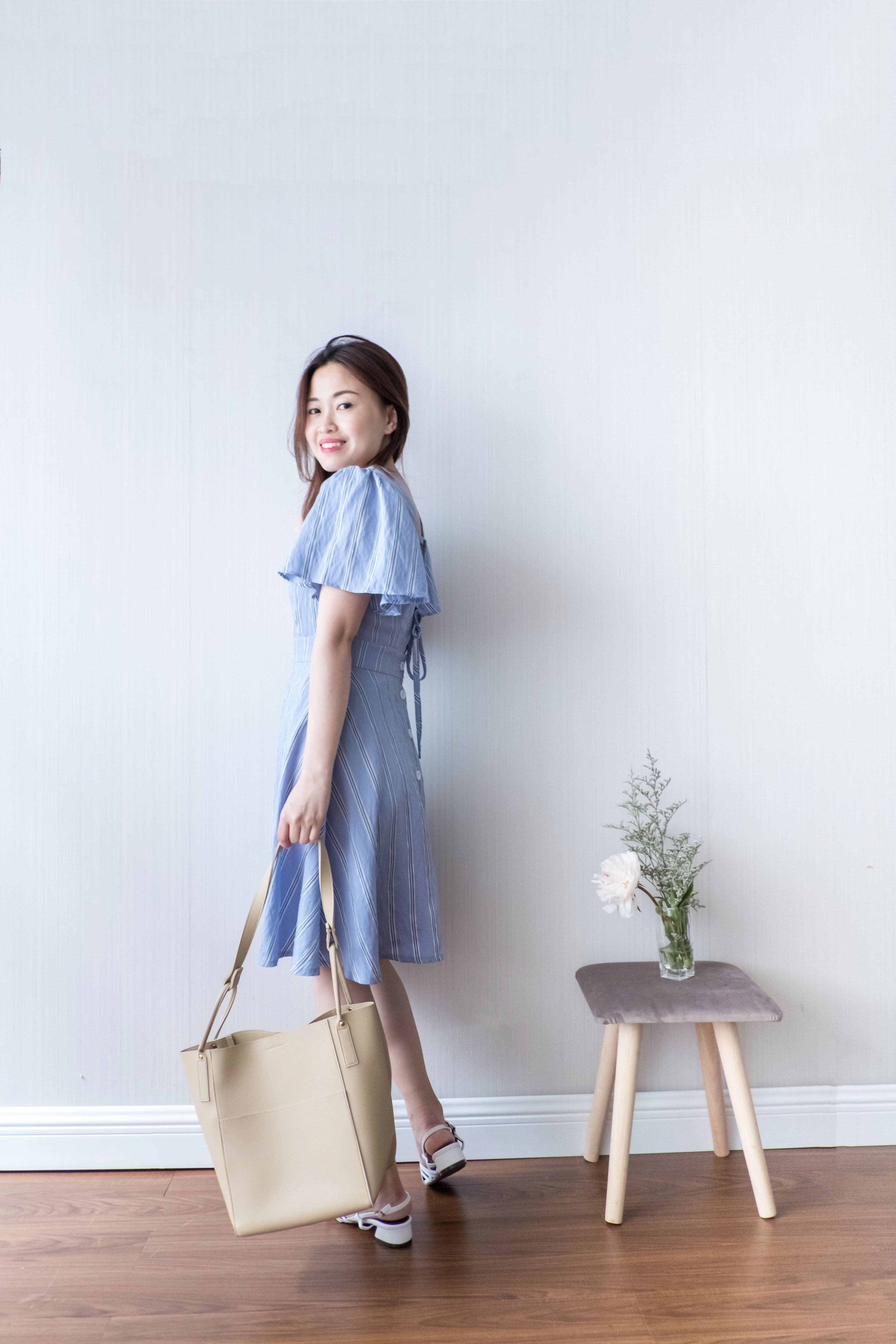 Lady Summer 白色氣質織帶涼鞋, Shoes/ SH8064