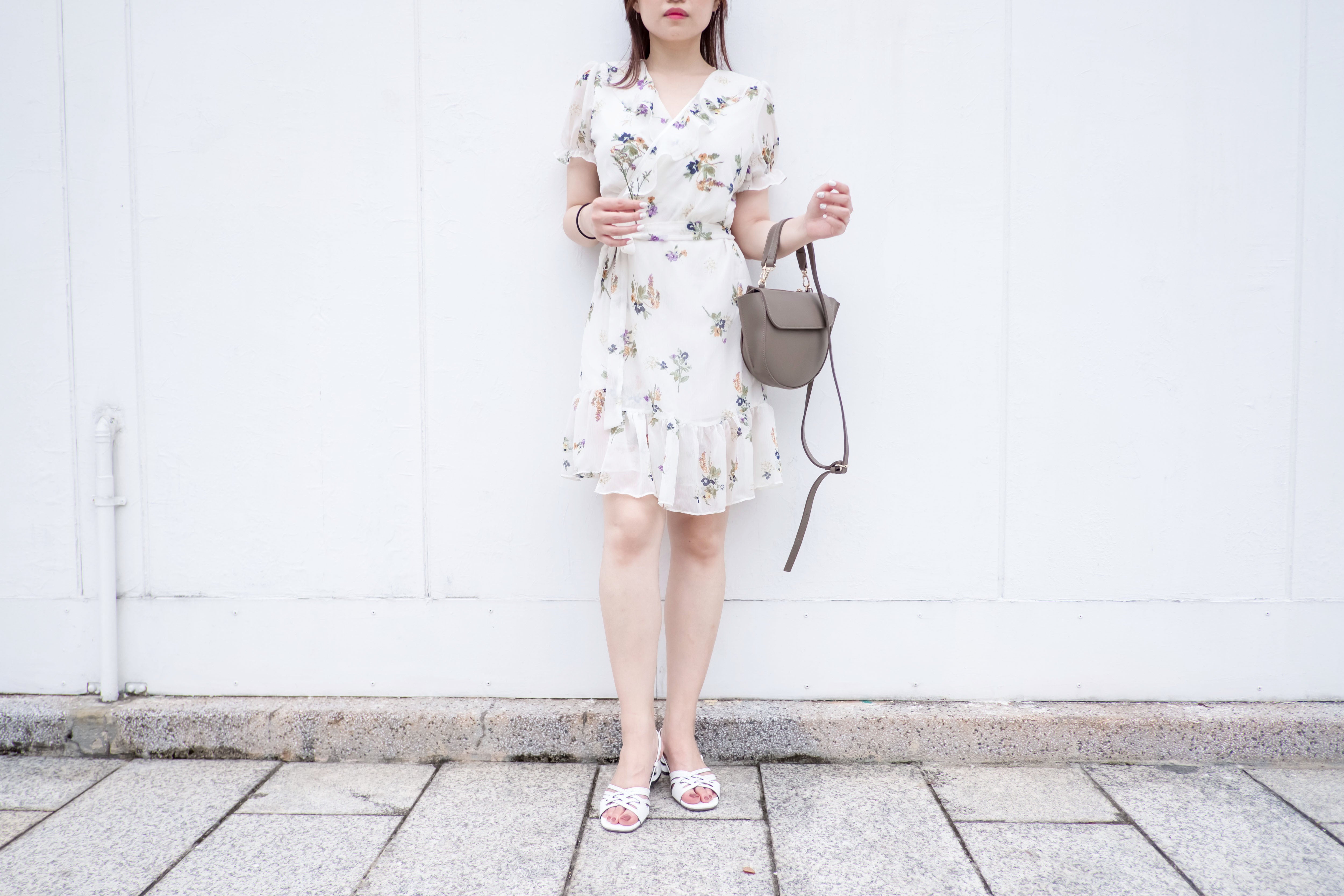Lady Summer 白色氣質織帶涼鞋, Shoes/ SH8064
