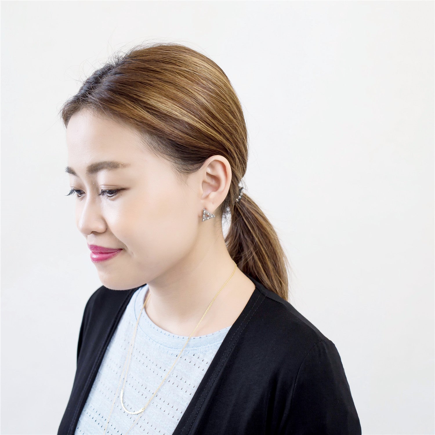 Triangular Pearl Earrings / ER8013